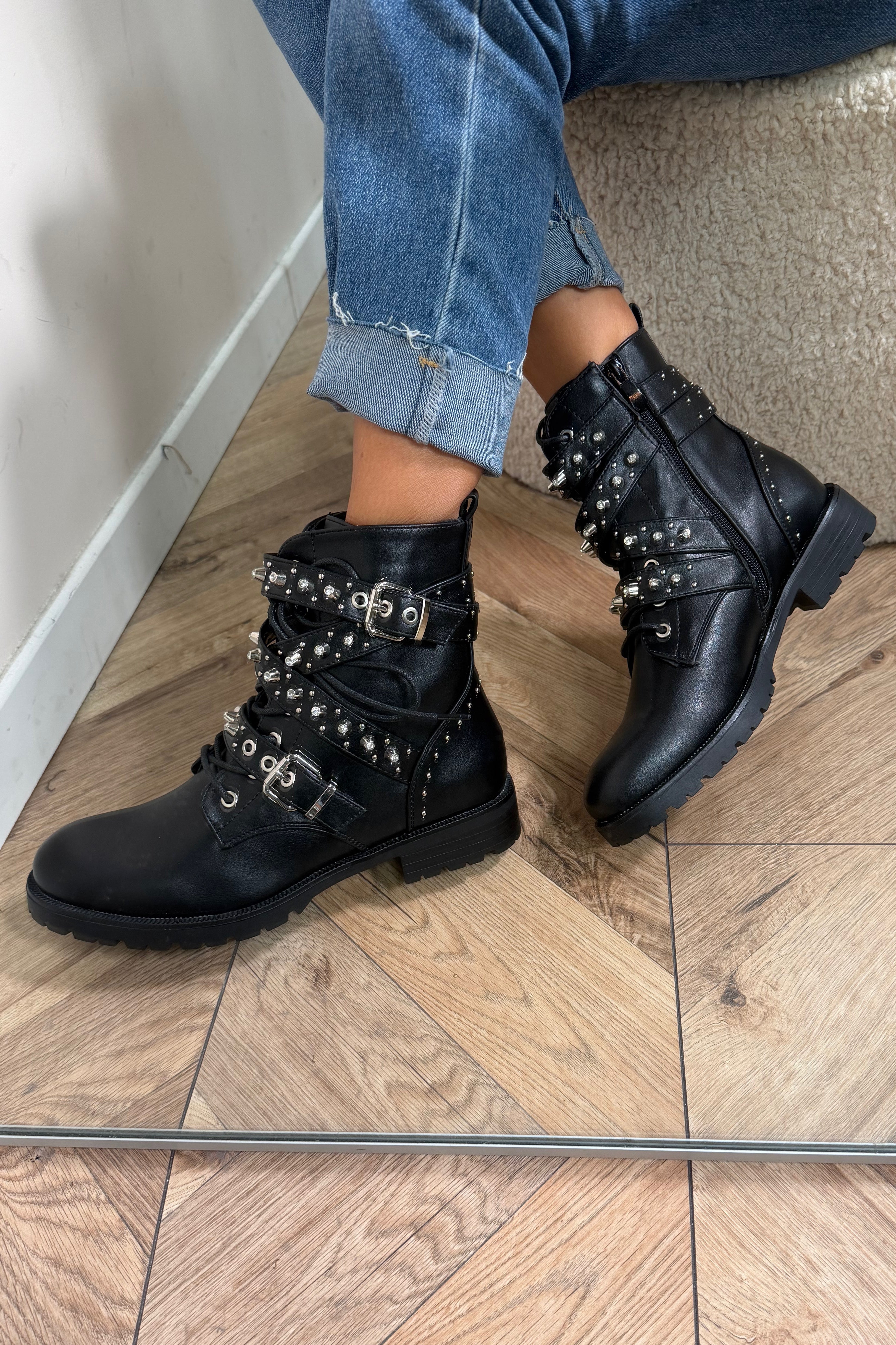 Bottines Perlées Femme