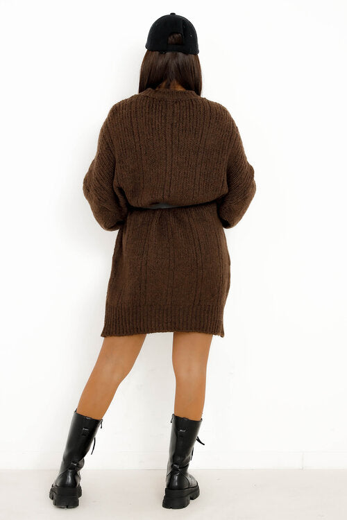 Robe Pull Col Rond Torsadé