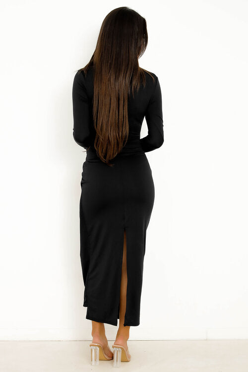 Robe Moulante Drapée Nouée