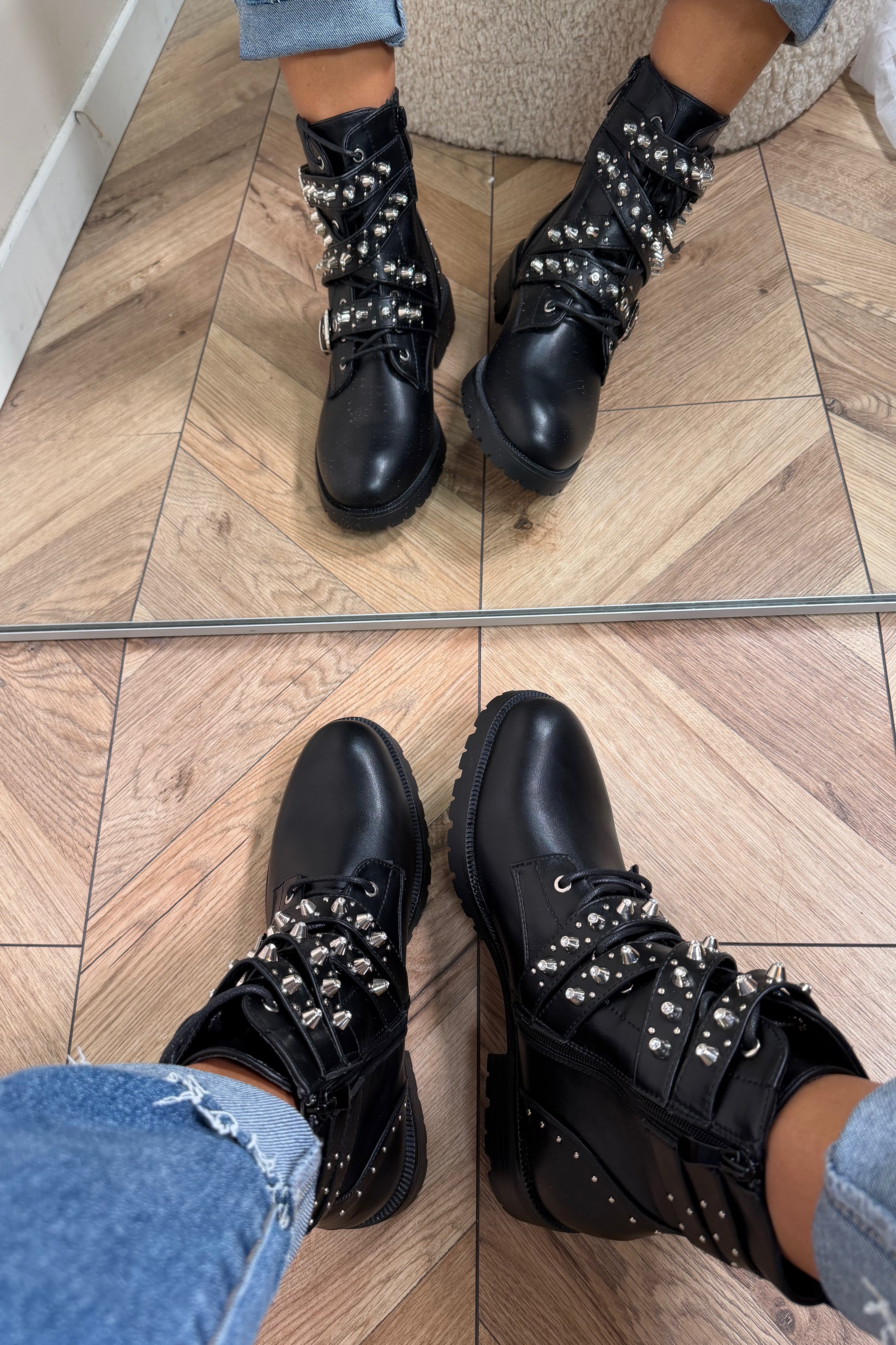 Bottines Perlées Femme