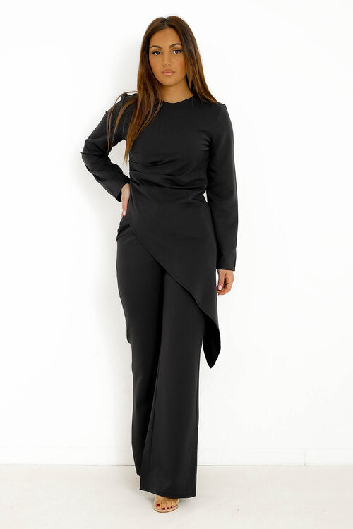 Ensemble Tunique Asymétrique + Pantalon Evasé