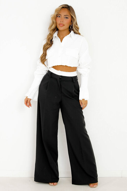 Pantalon Ample à Ceinture Elastique Femme