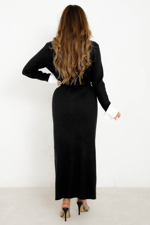 Robe Côtelée + Chemise Intégrée Femme
