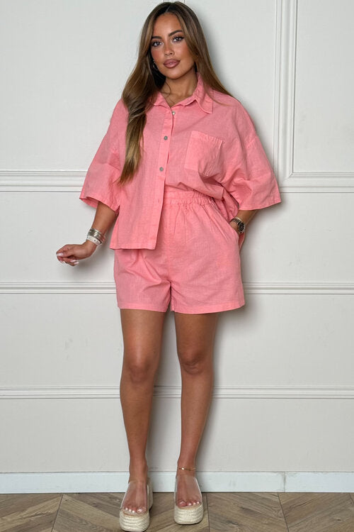 Ensemble en Lin Chemise + Short Femme