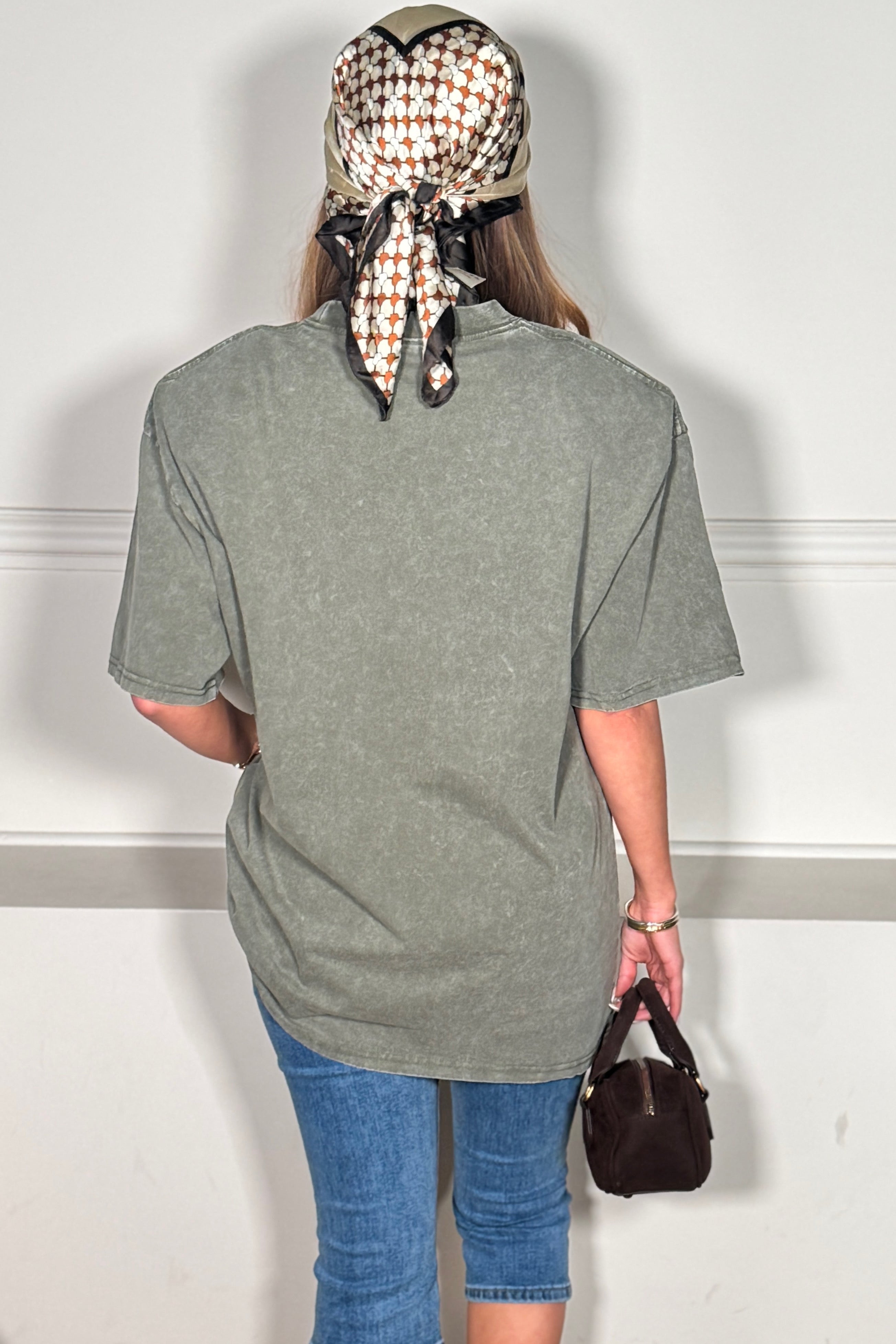 Tee-Shirt Oversize Épaulettes Femme - Style Casual Tendance