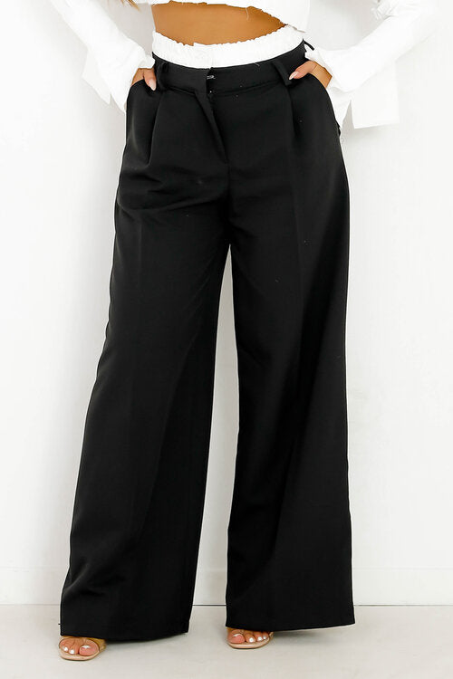 Pantalon Ample à Ceinture Elastique Femme