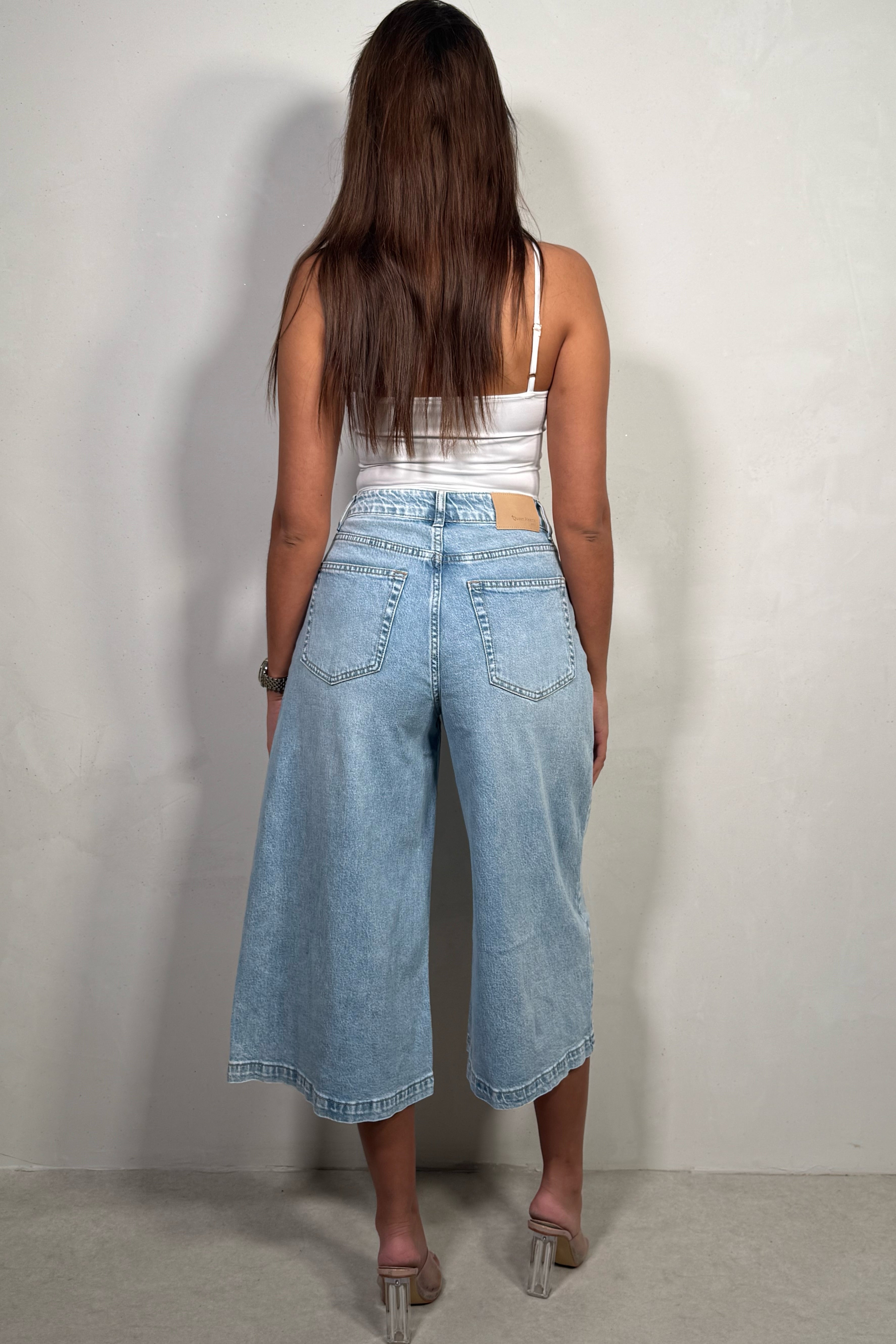 Bermuda Jean Large Style Culotte Femme