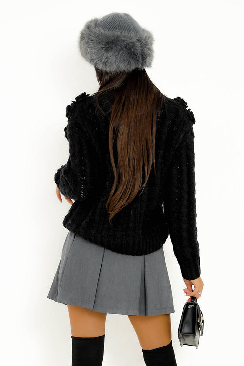 Gilet Torsades + Fleurs Femme