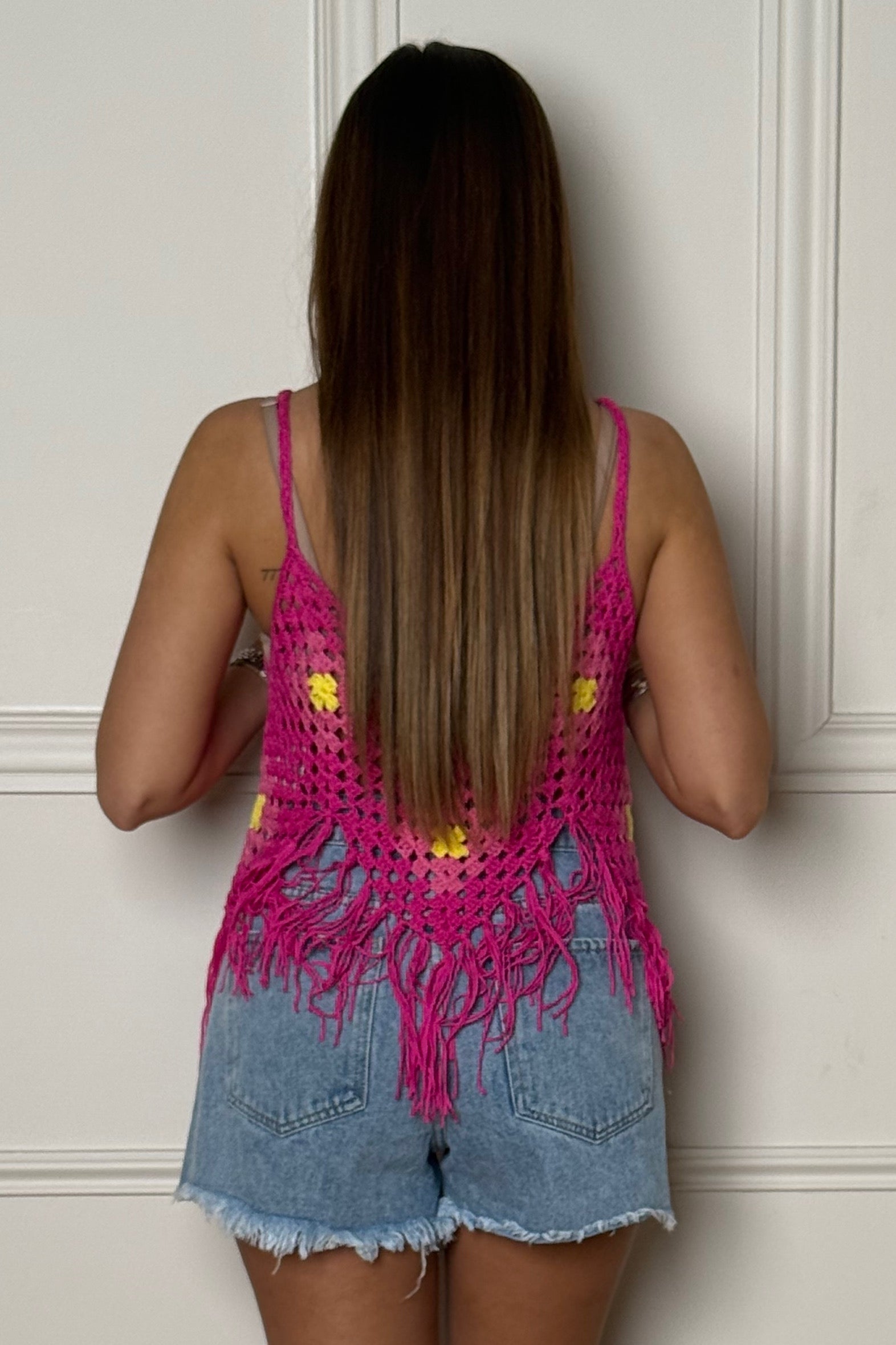 Top Crochets à Franges Femme