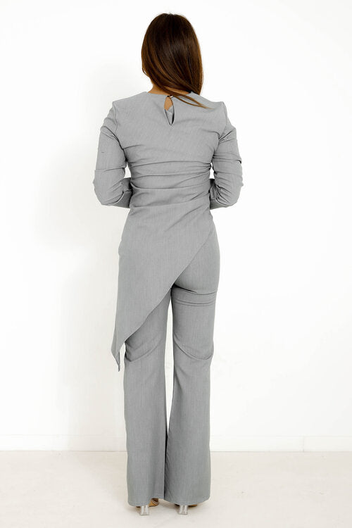 Ensemble Tunique Asymétrique + Pantalon Evasé