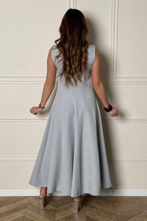 Robe Evasée Sans Manches