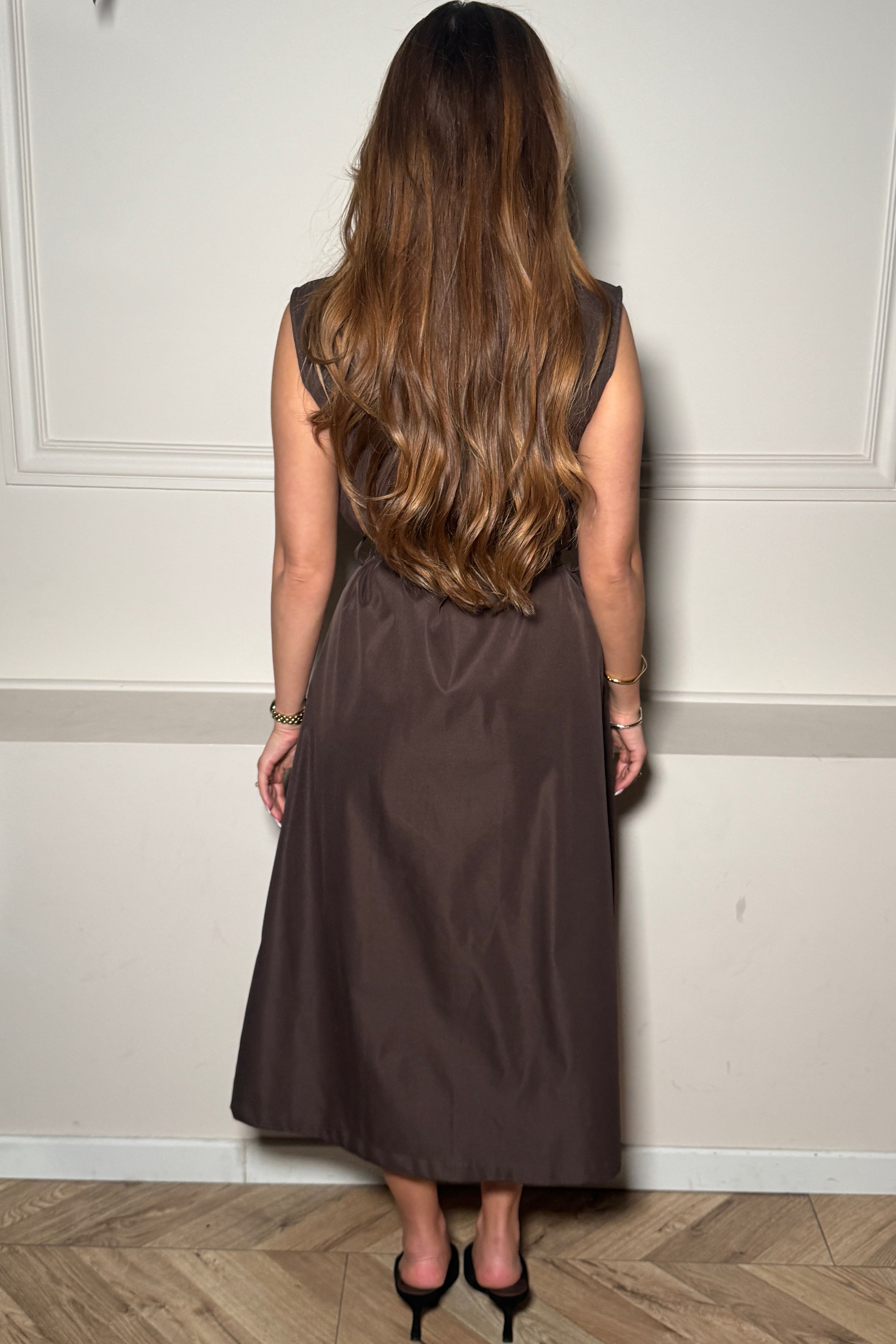 Robe cargo col croisé