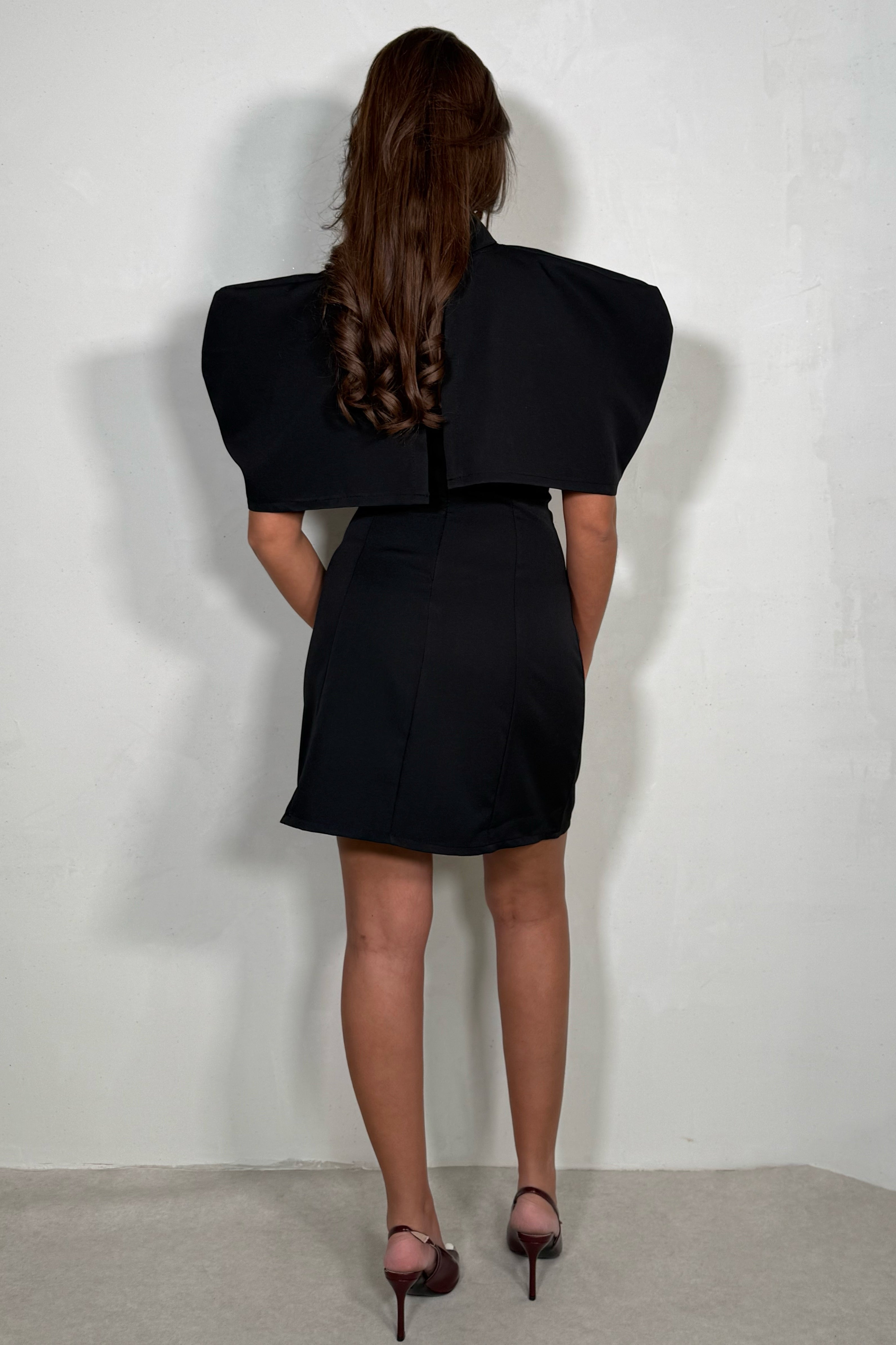 Robe à bretelles avec cape femme