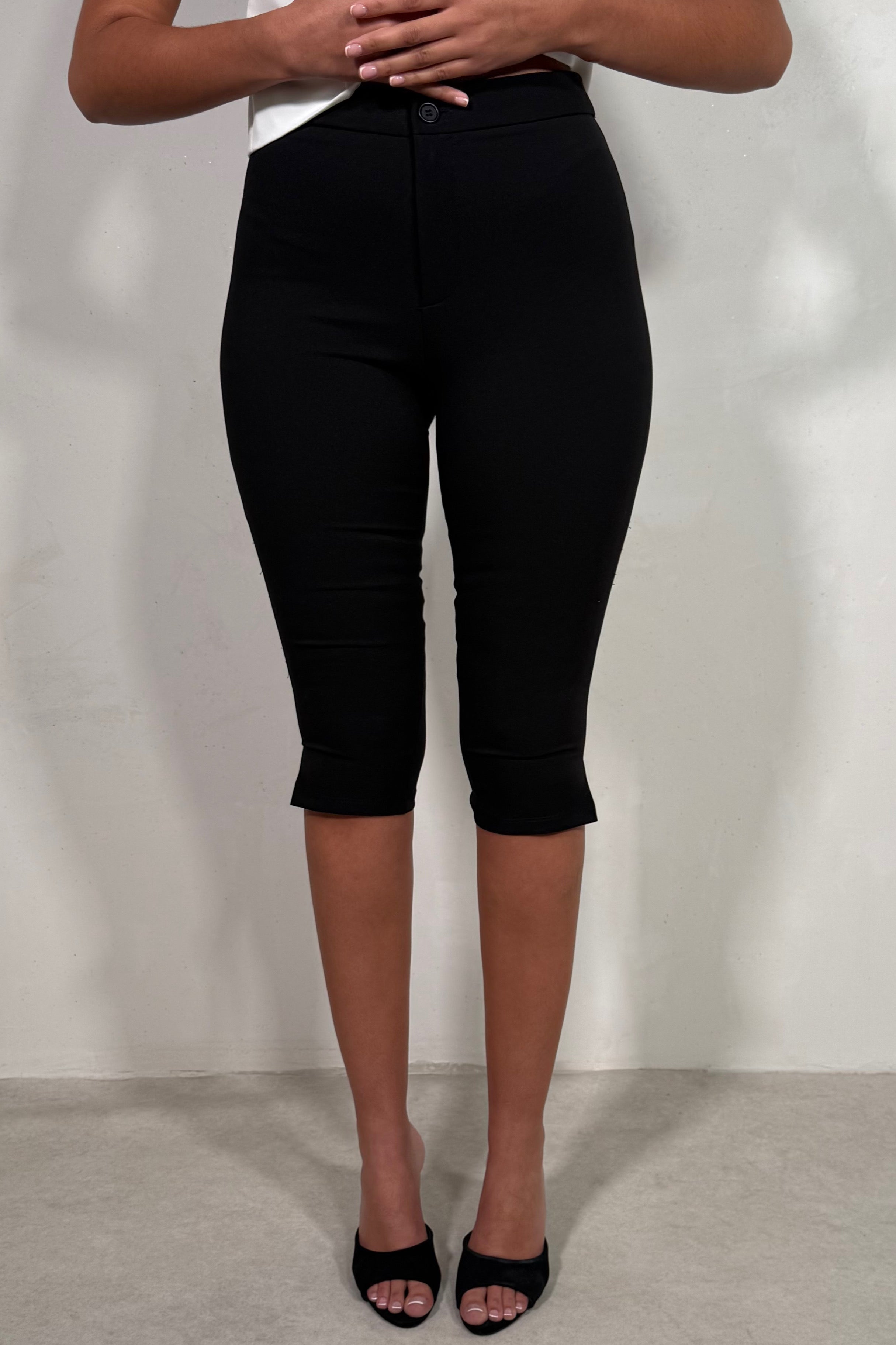 Pantalon Capri Femme Pantacourt Ajusté Coupe Slim