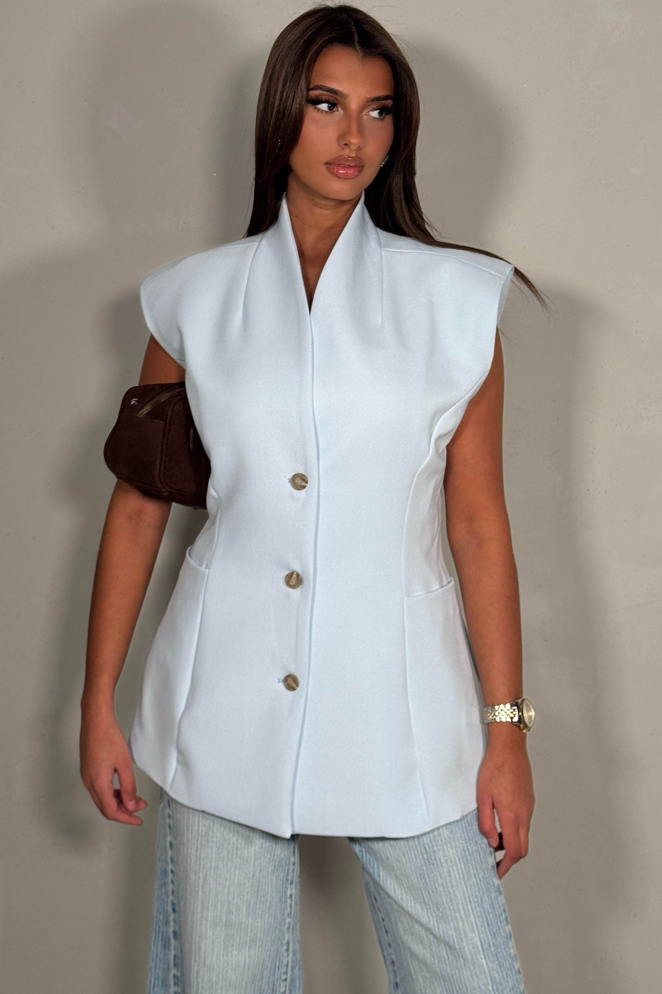 Blazer sans manches femme