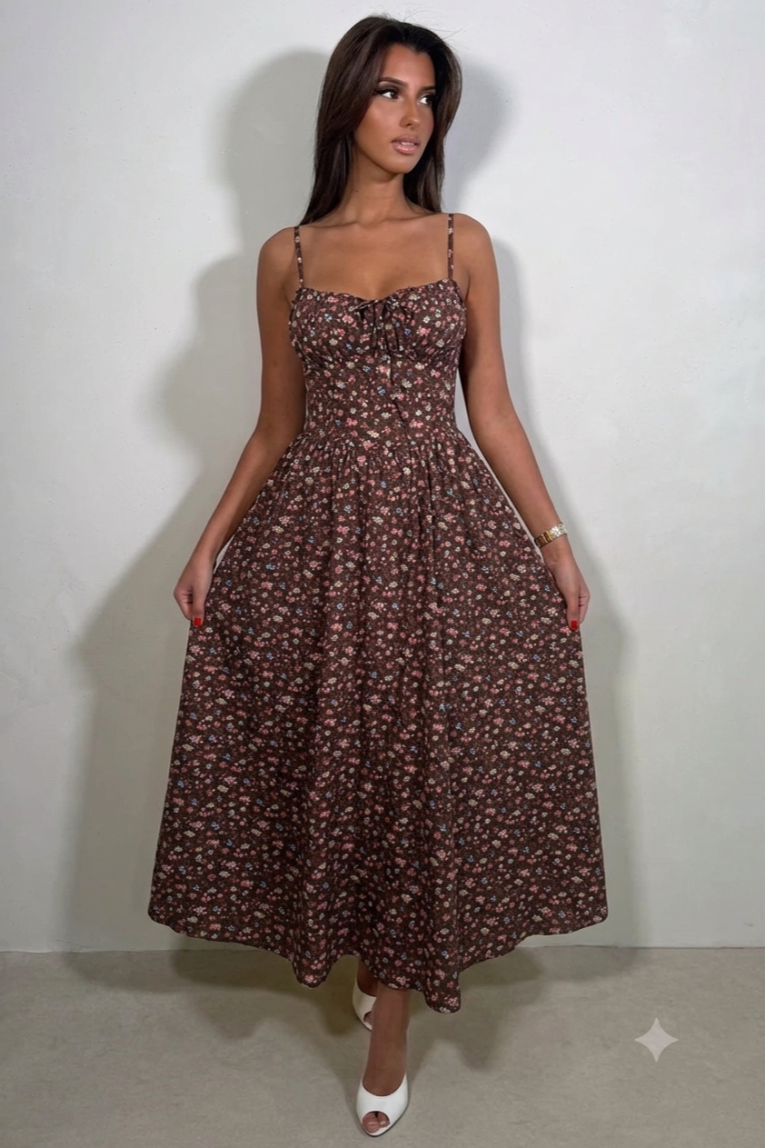 Robe Longue Fleurie - Esprit Bustier