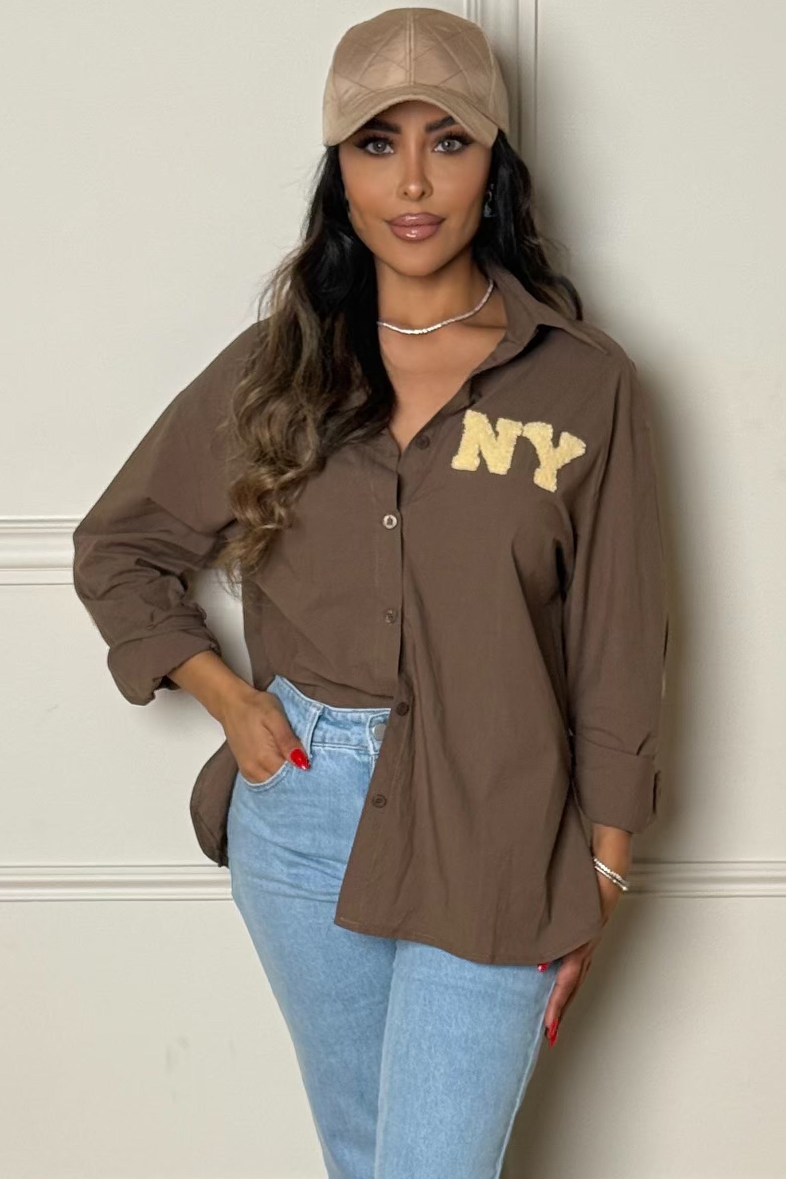 Chemise ample NY femme style minimaliste BLOOSHOP
