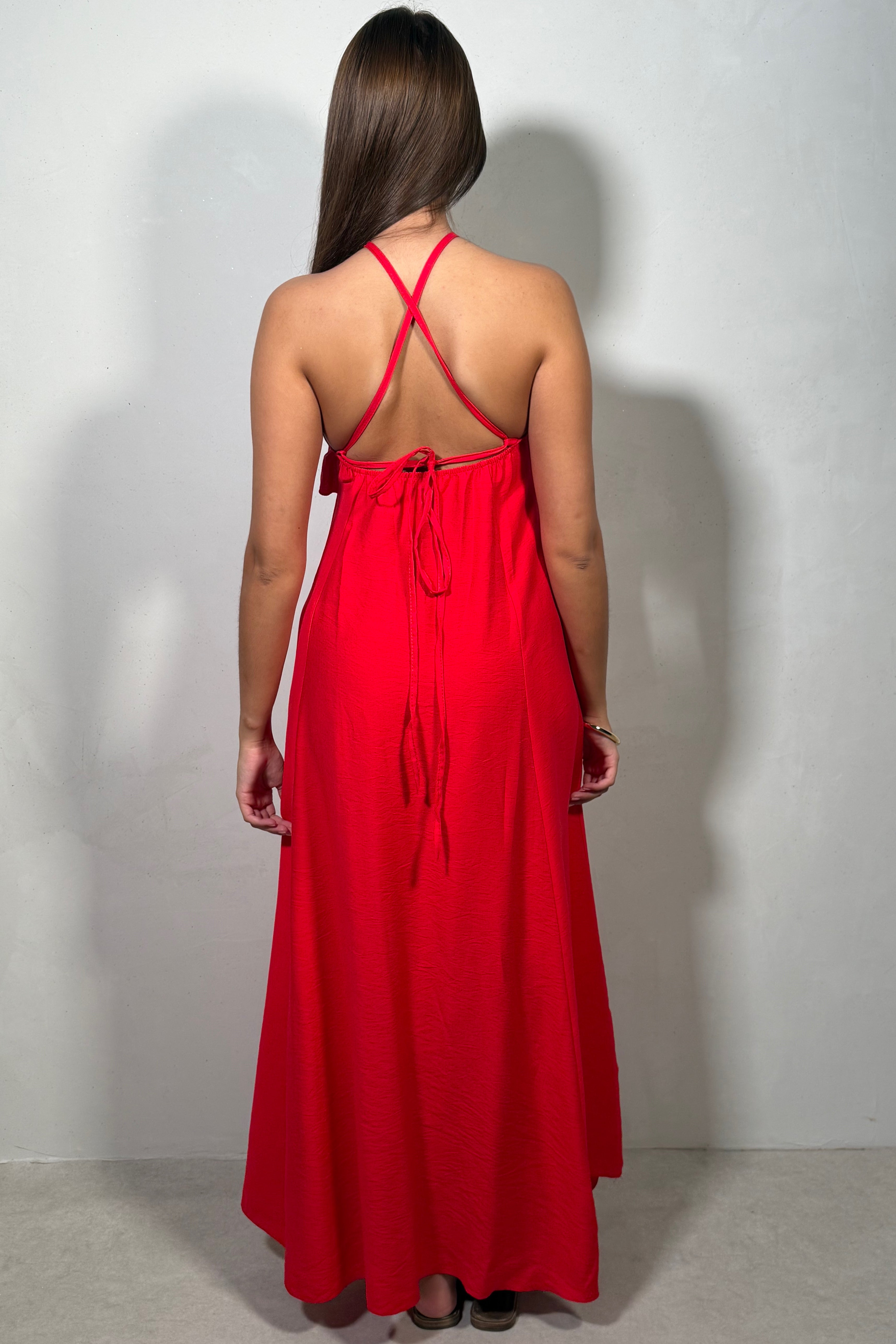 Robe Longue Femme à Volants et Imprimé Floral