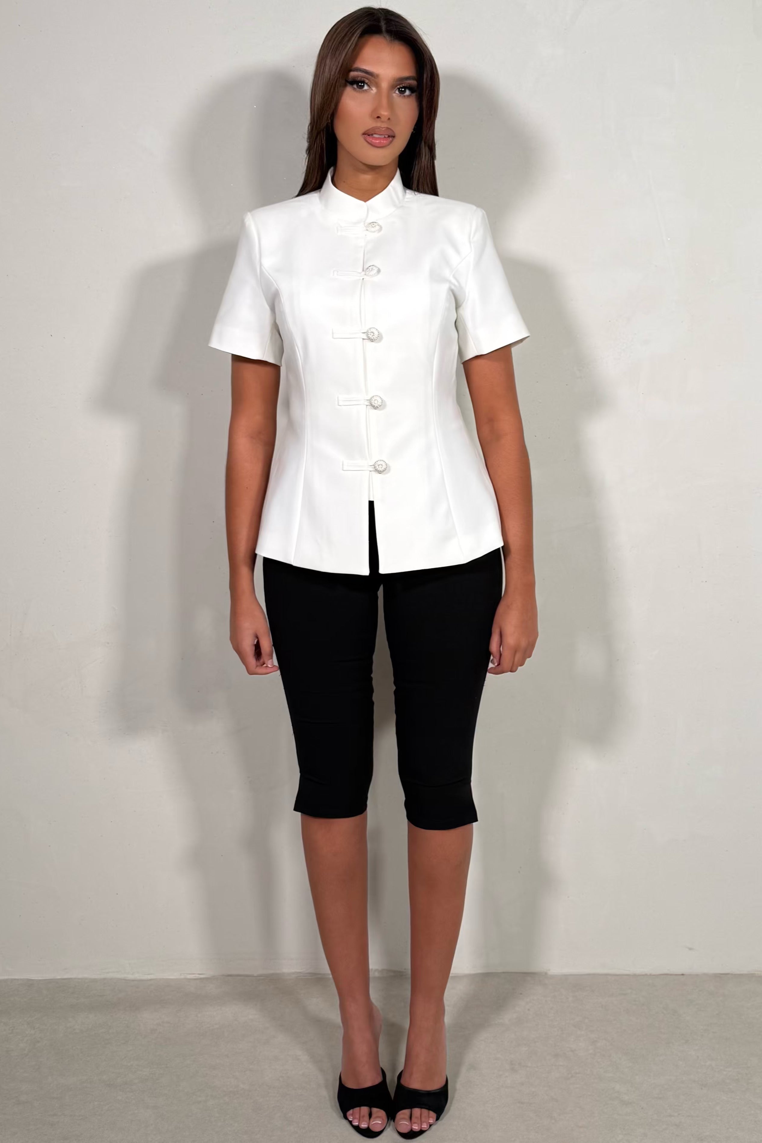Pantalon Capri Femme Pantacourt Ajusté Coupe Slim