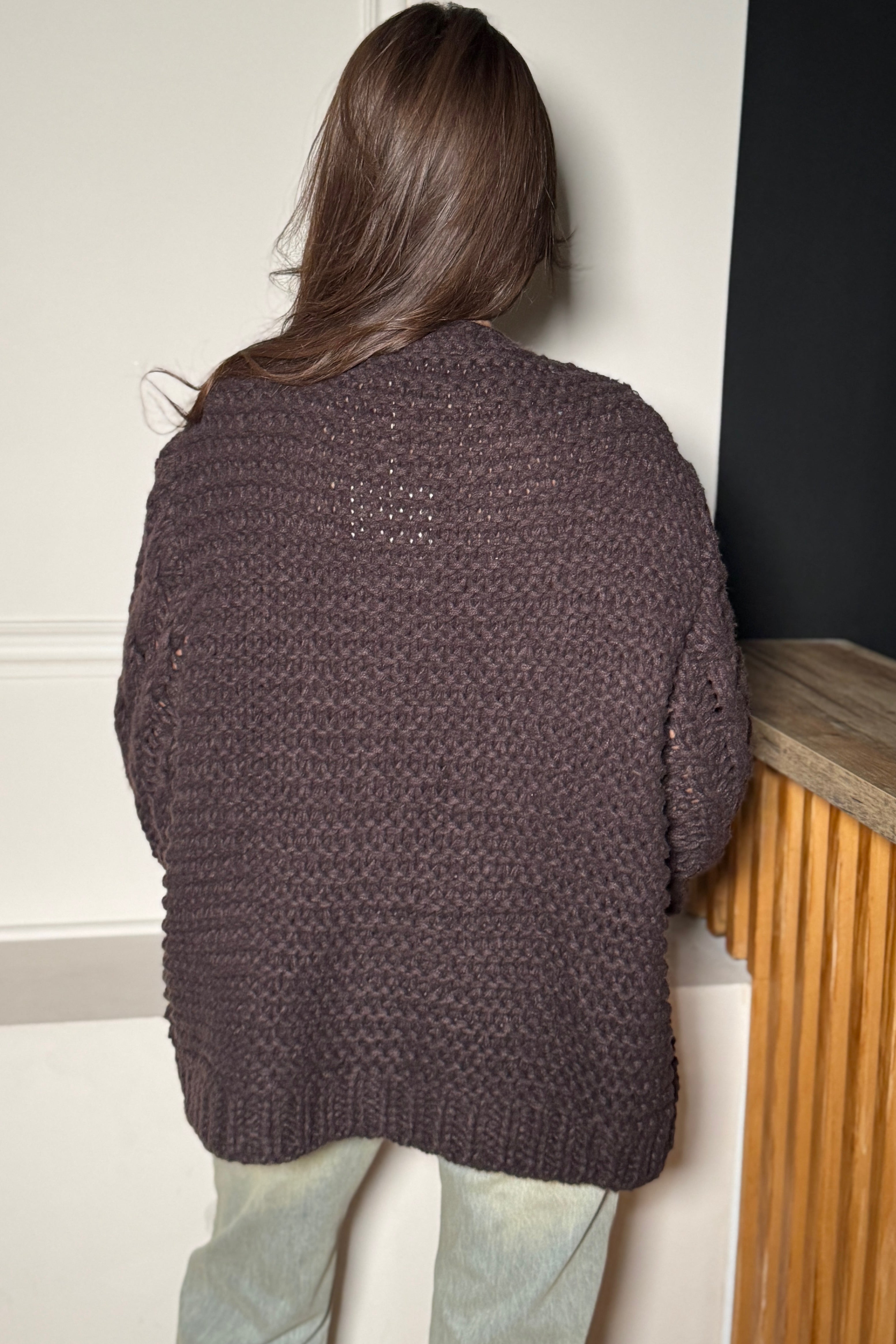 Gilet Grosse Maille Torsadé Femme - Confort Cocooning et Élégance