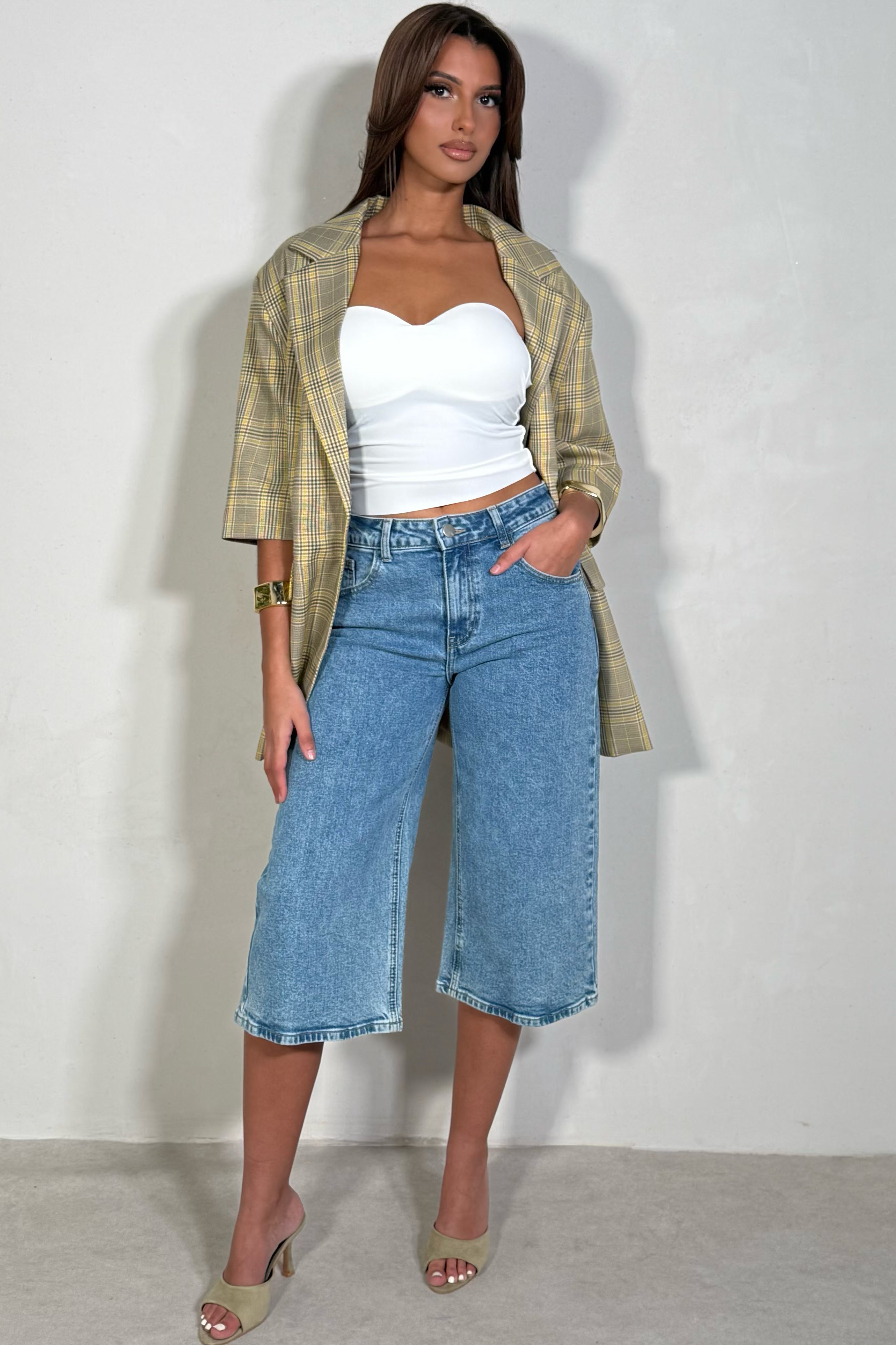 Bermuda Long en Jean Femme