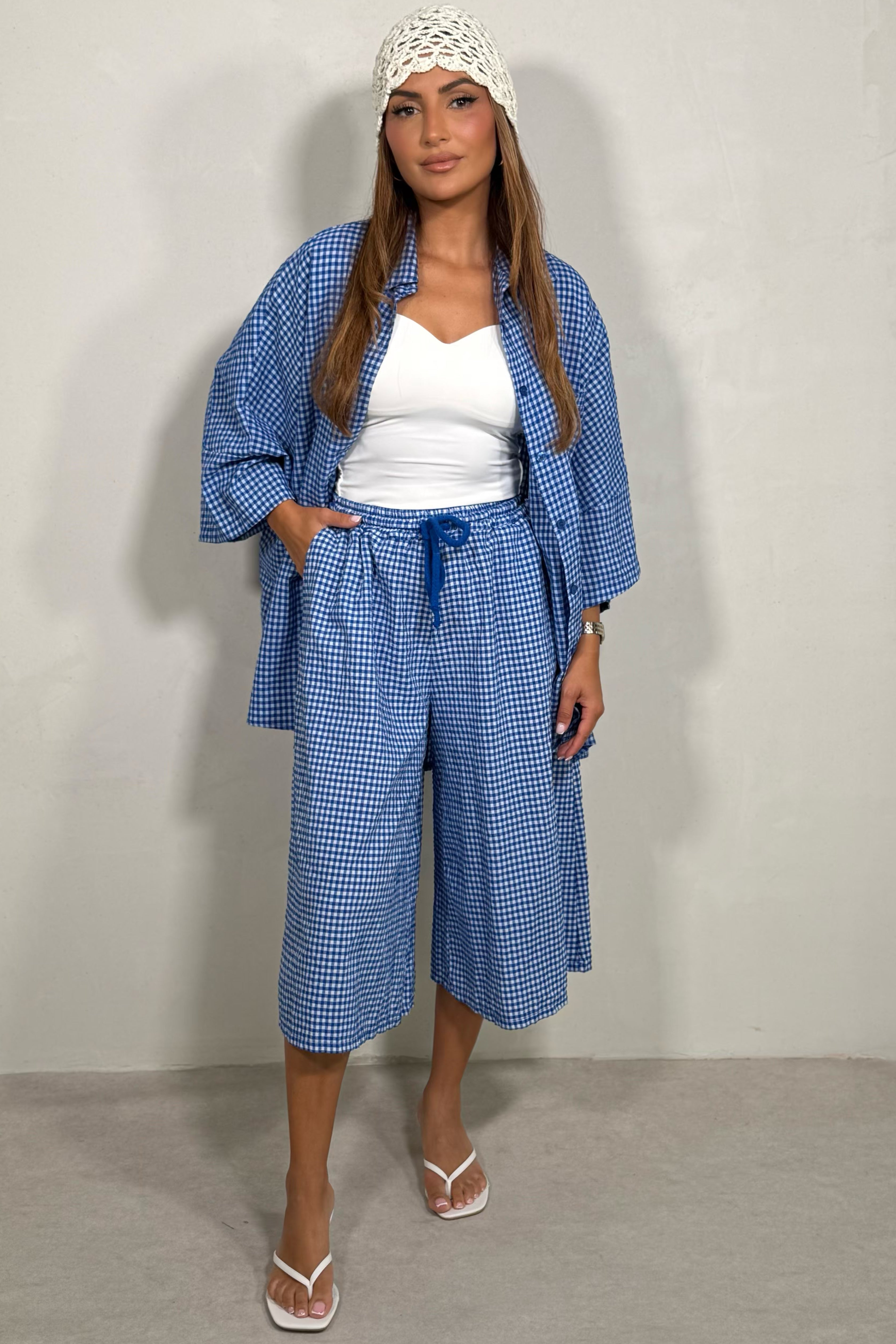 Ensemble Vichy Femme | Chemise Large & Bermuda