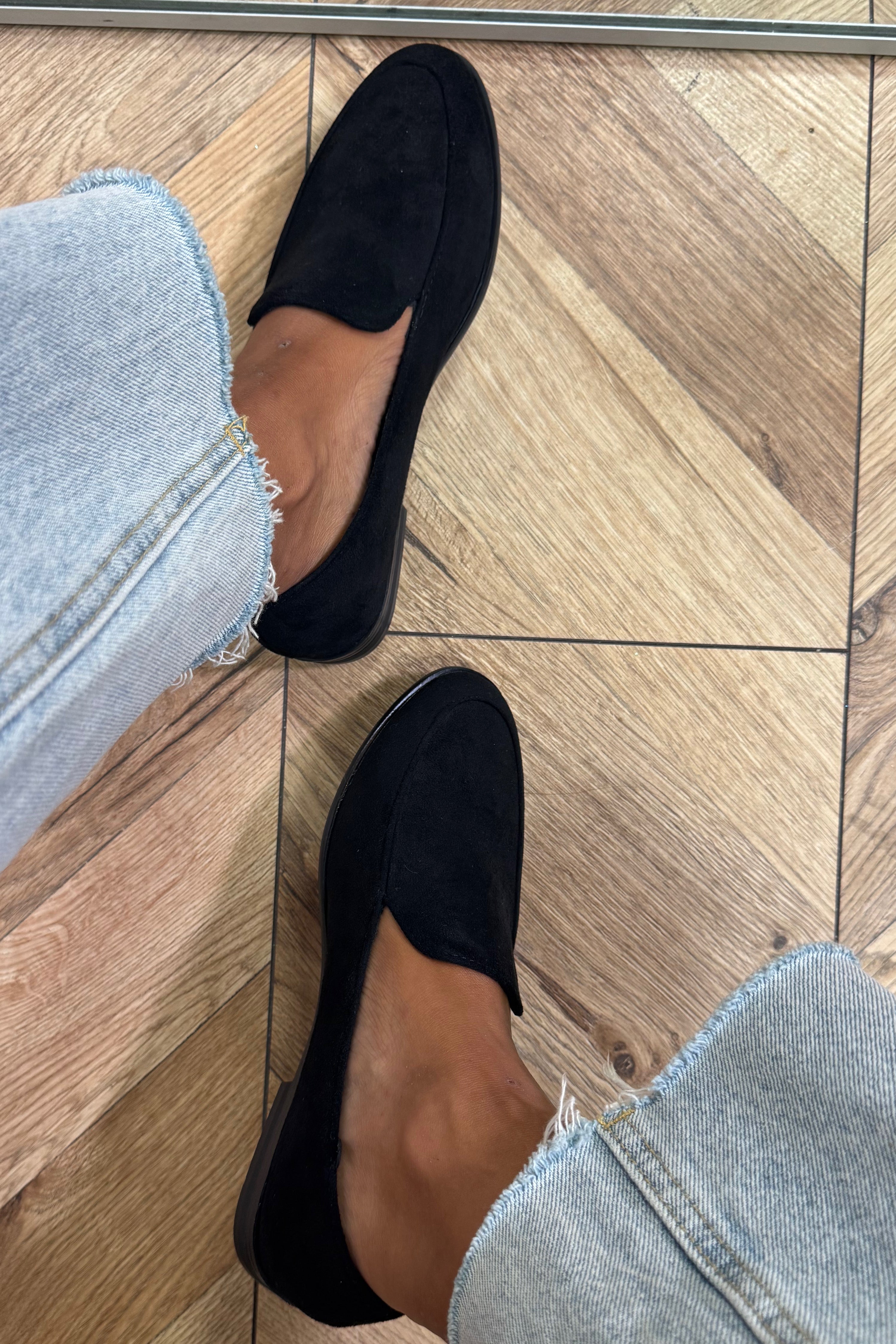 Mocassins femme suédine confortables et élégants style décontracté - vue principale BLOOSHOP
