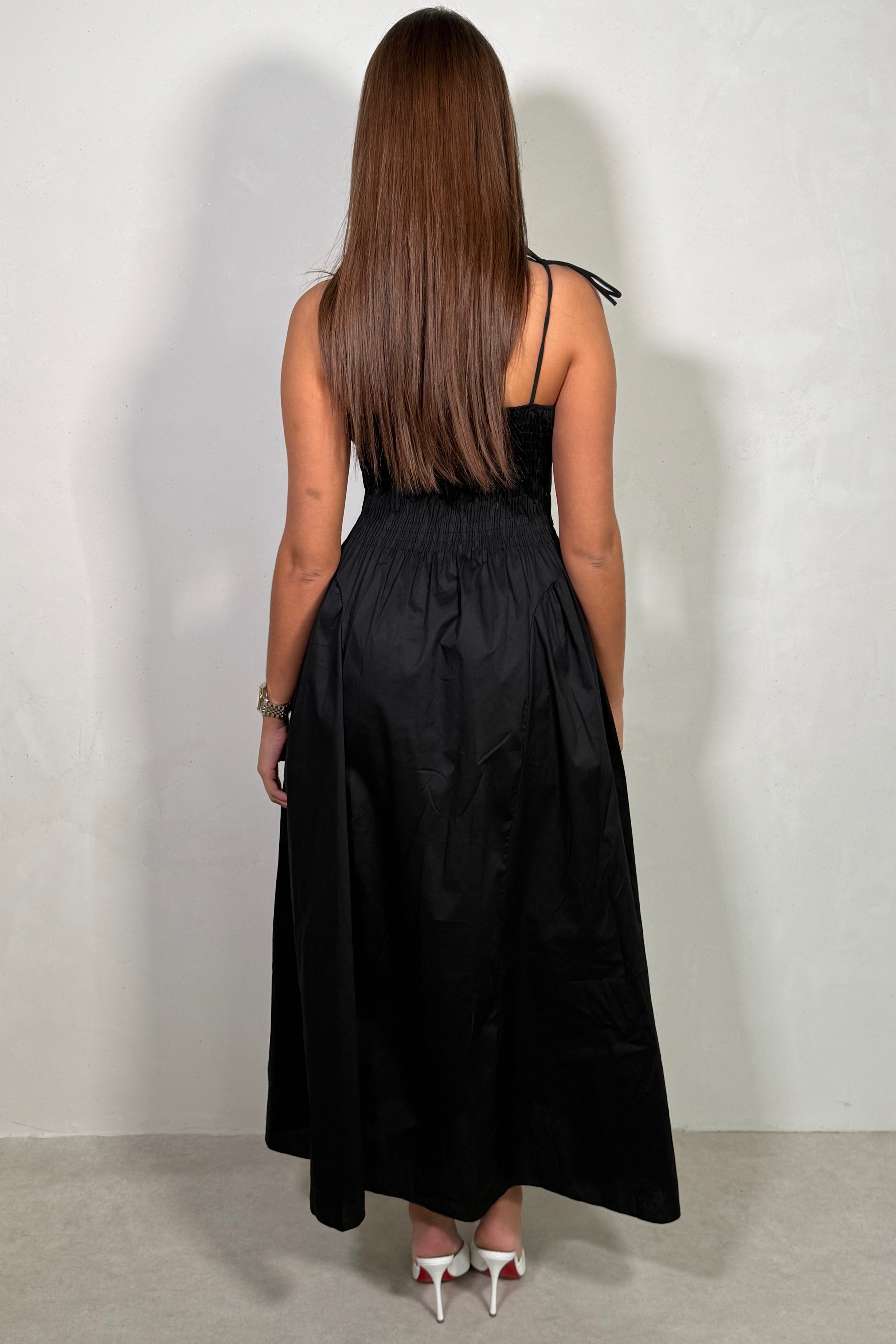 Robe Bustier Longue Femme À Bretelles Style Basque