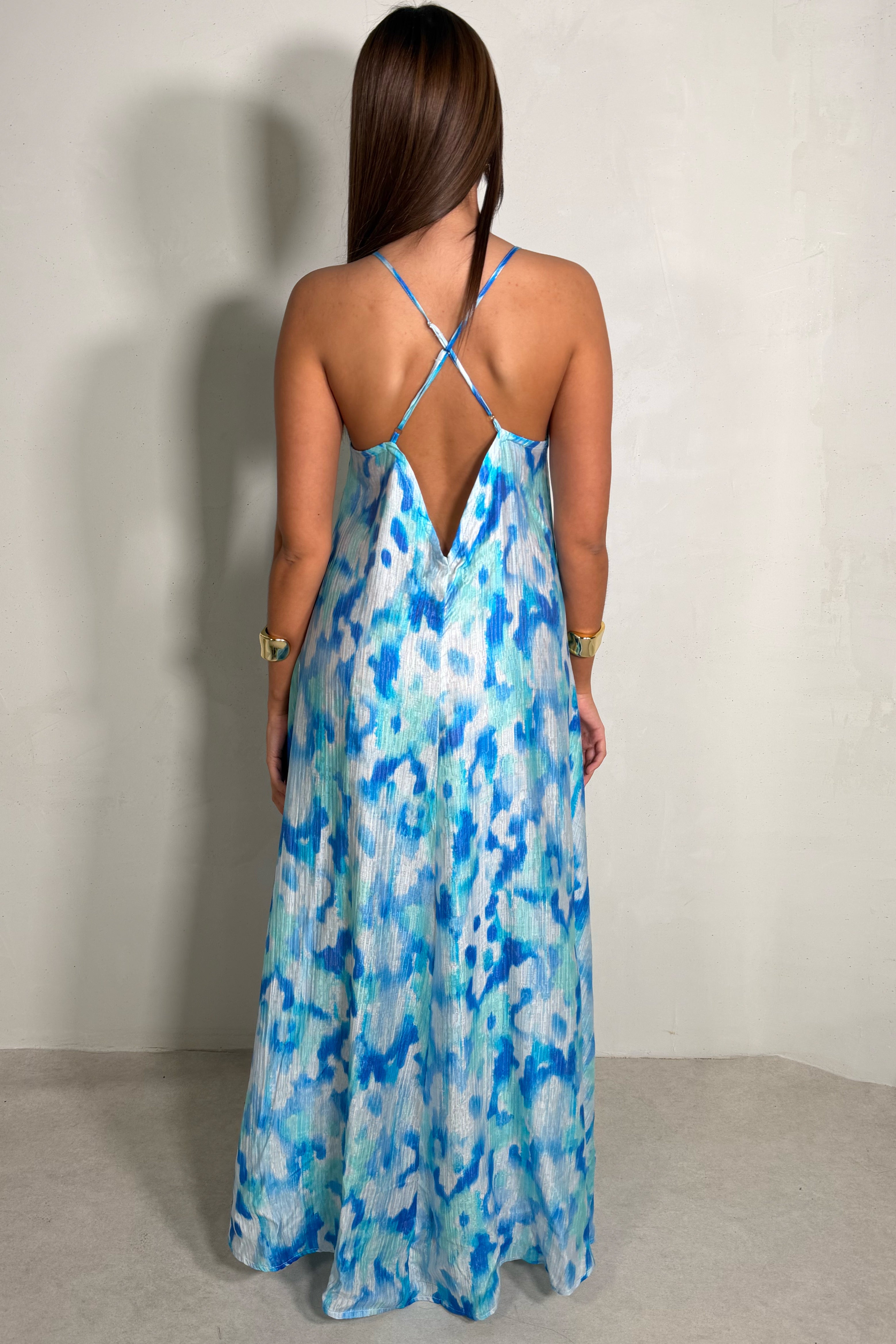 Robe Longue Fluide Imprimée — Légèreté & Élégance Naturelle