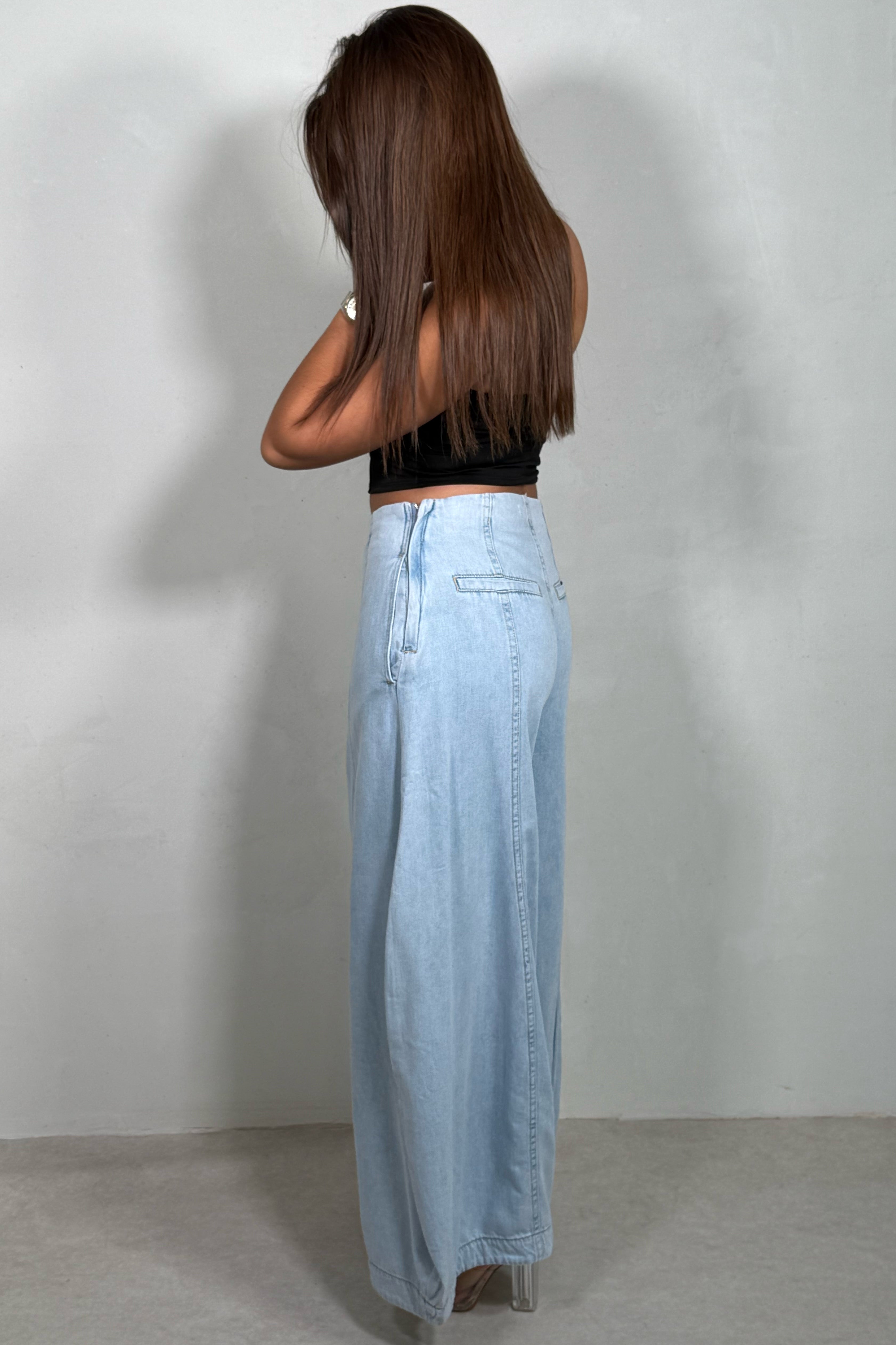 Jean Femme Coupe Horseshoe Fluide Delavage Clair