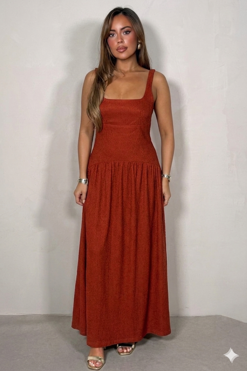 Robe Évasée Dos Nu Bohème - Élégance Estivale Féminine