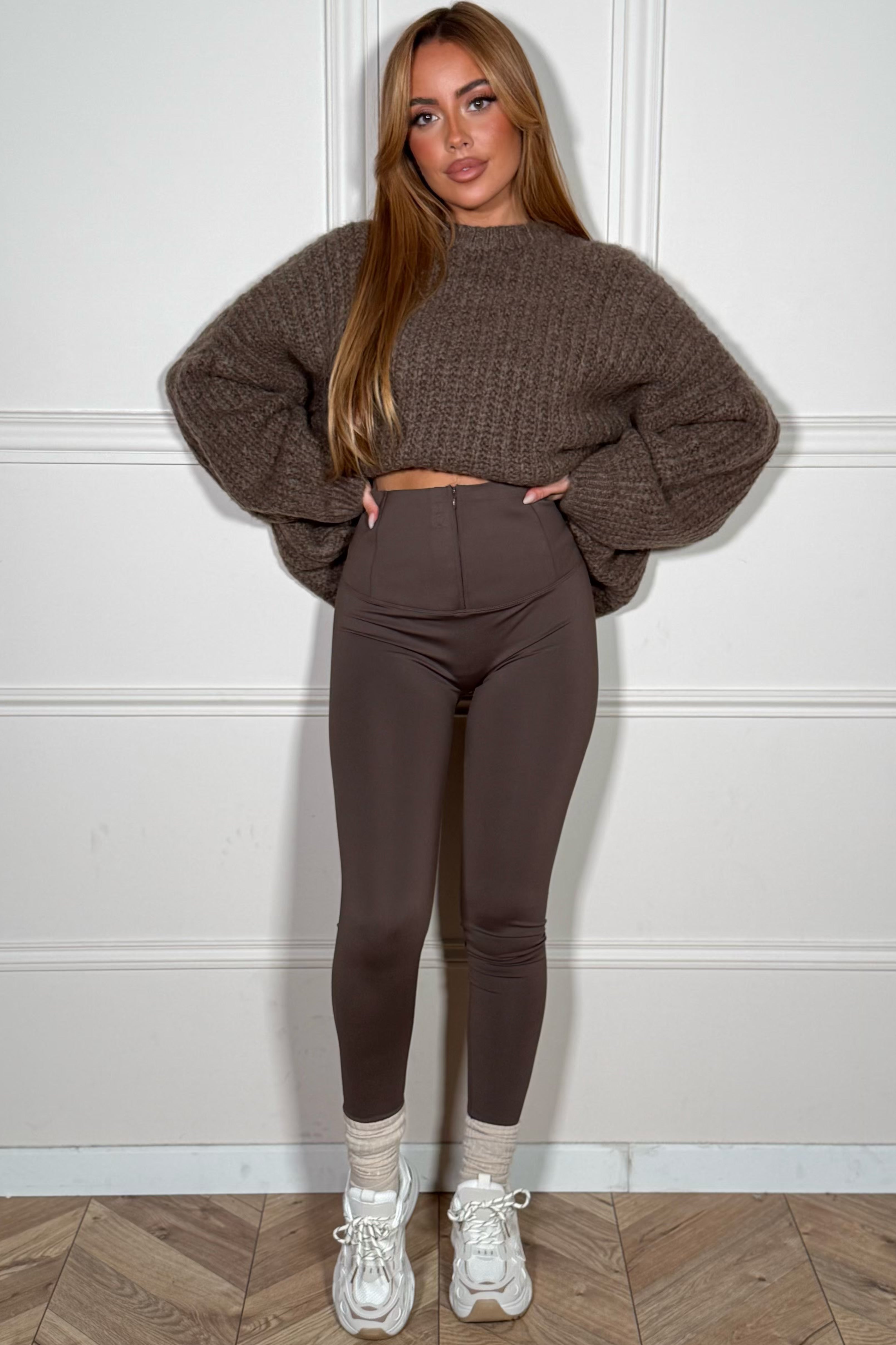 Legging Gainant A Zip Femme Stretch Confort - Basique Essentiel Dressing
