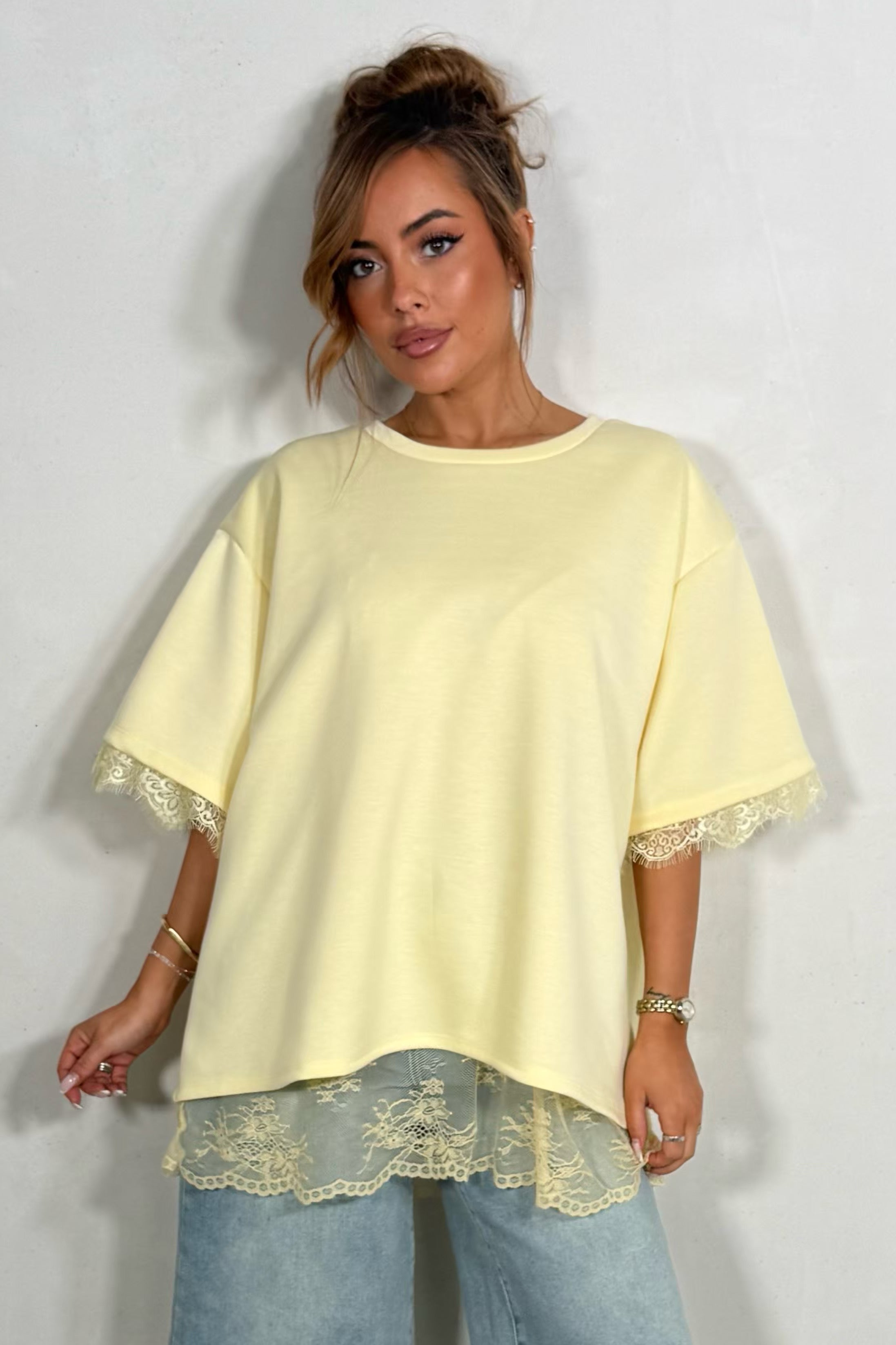 Tee-shirt dos dentelle femme