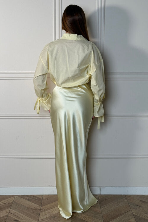 Jupe Satin Coupe Sirène Femme
