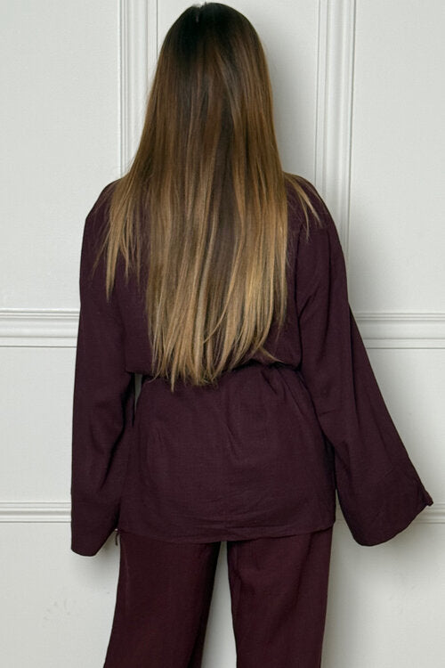 Gilet Kimono en Lin Femme