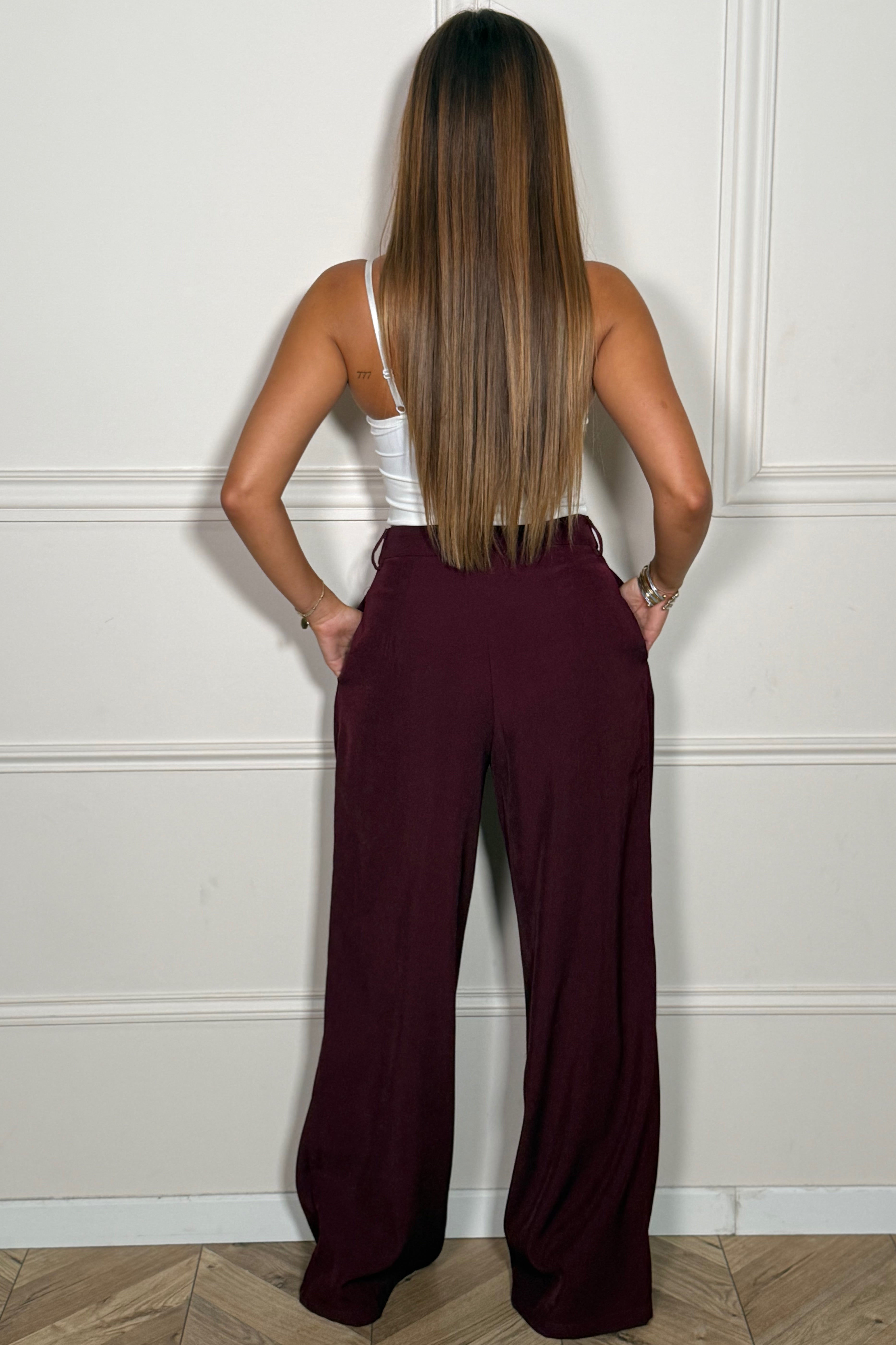 Pantalon Femme Coupe Large Poches - Confort Moderne Tendance
