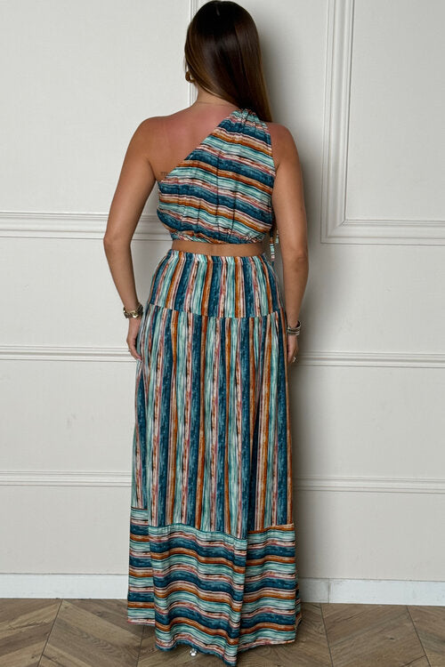 Robe Imprimée Asymétrique Femme