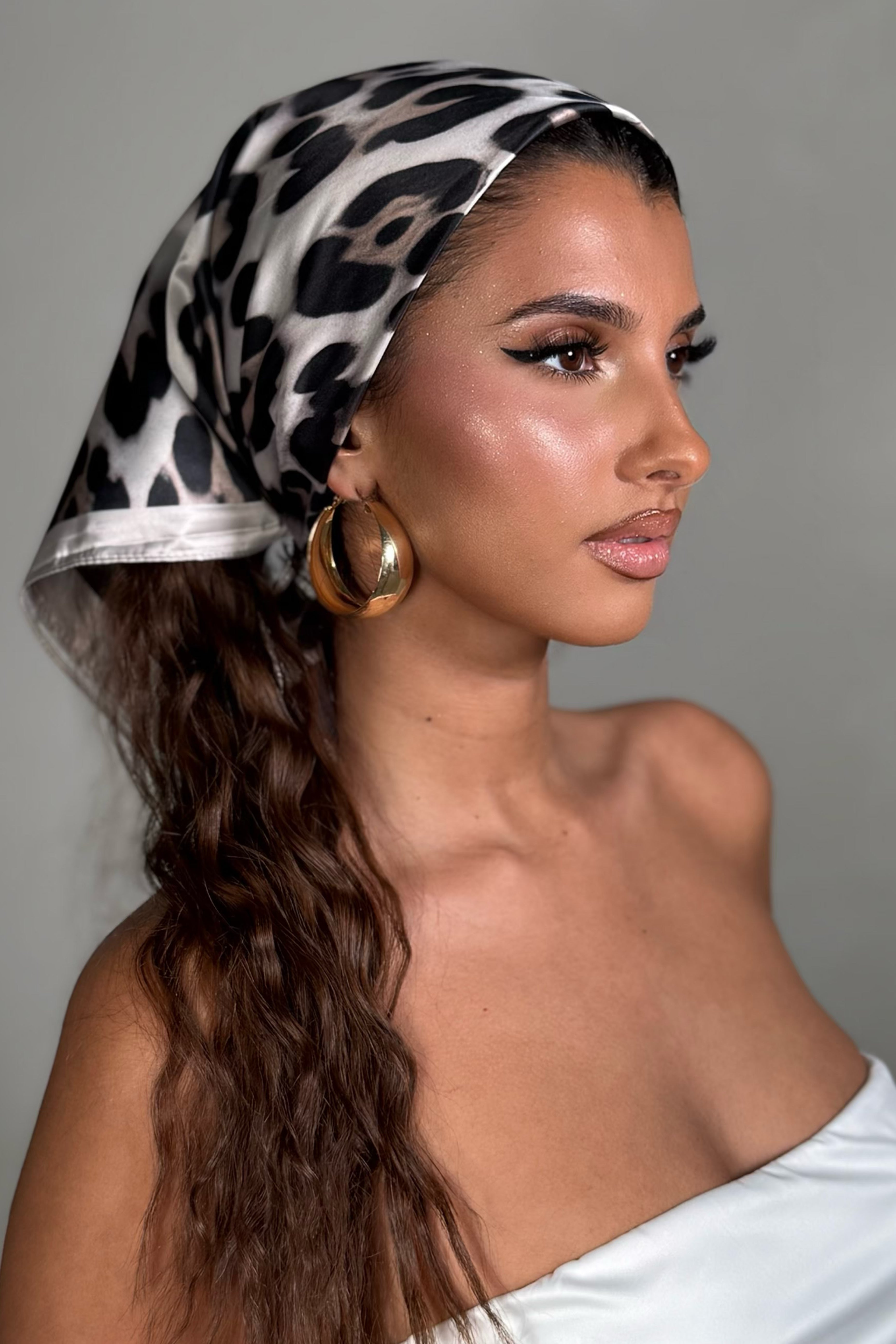 Foulard imprimé léopard femme