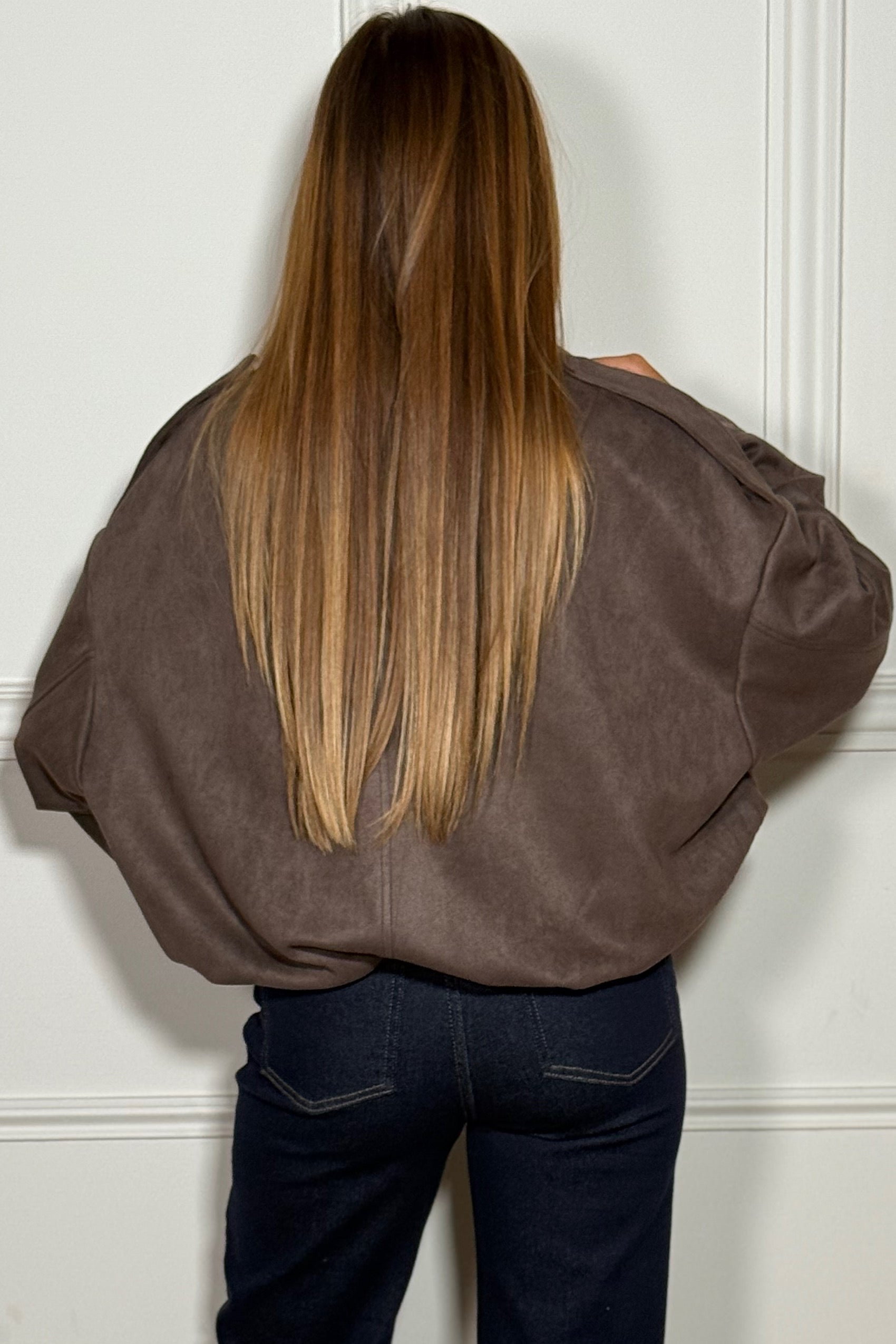 Bombers Femme Suédine Zippé - Style Rock Chic Moderne
