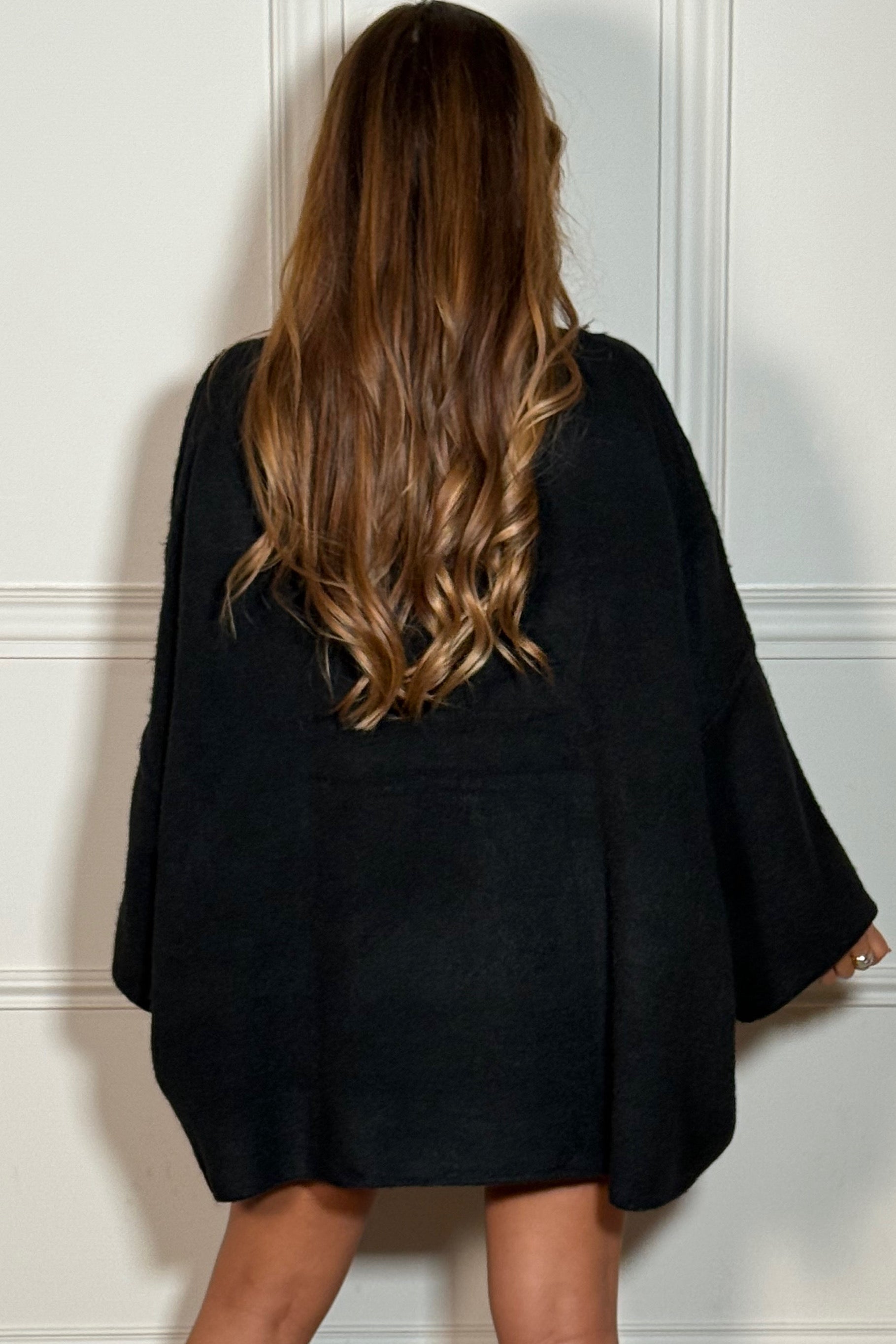 Vue arrière pull col montant femme - coupe ajustée et tombé parfait - BLOOSHOP