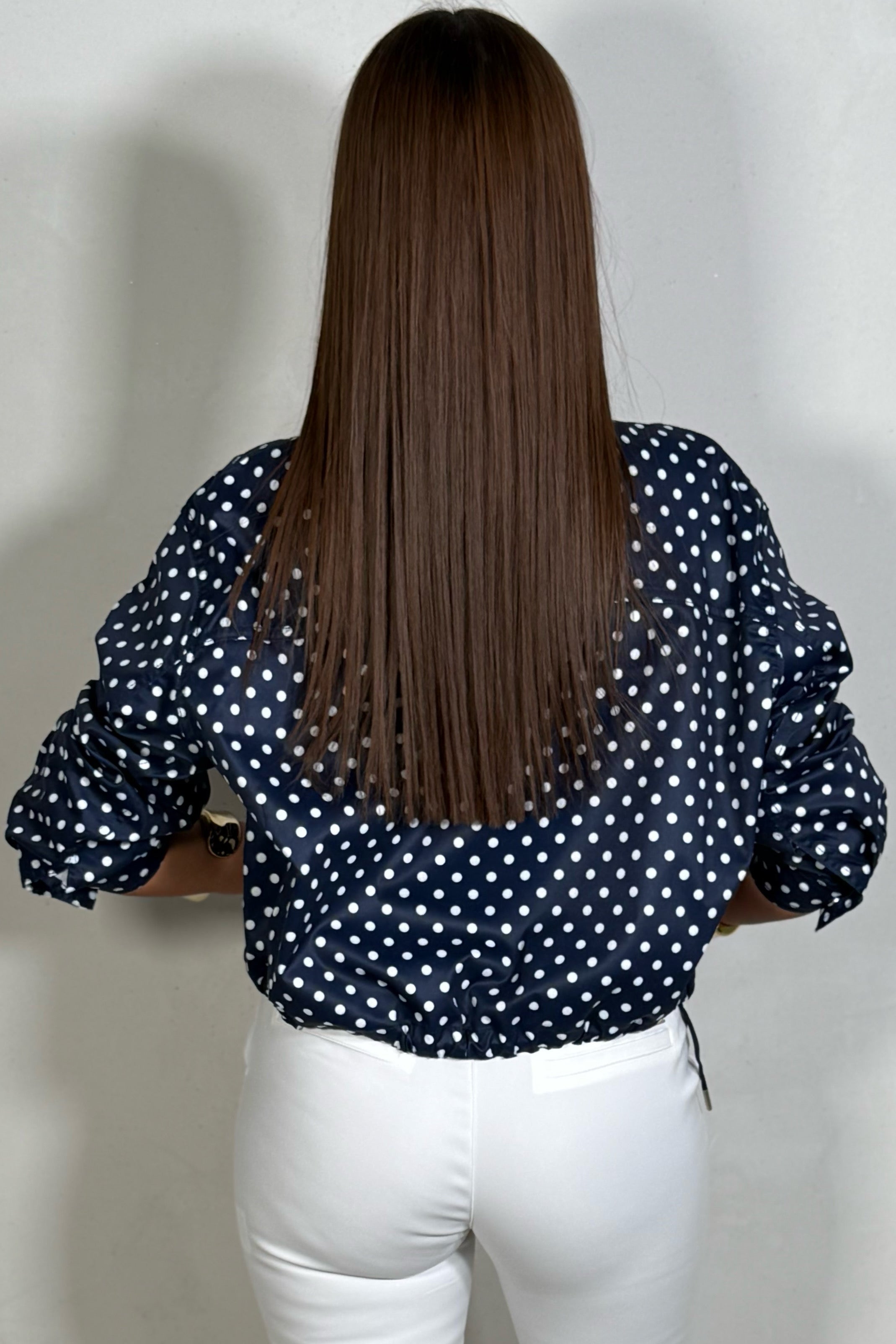 Veste Légère à Pois — Style Graphique & Confort Coton