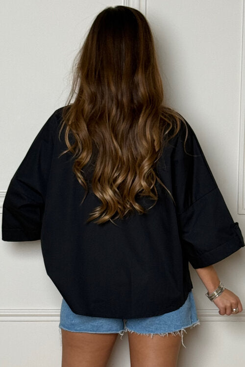 Vue de dos chemise fluide femme
