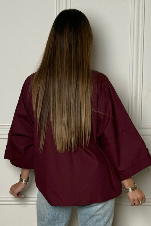Chemise Oversize Manches Longues Femme Fluide - Style Décontracté Chic