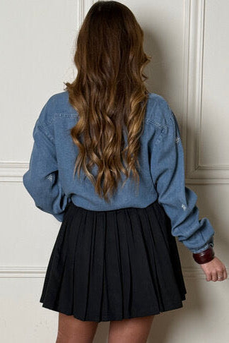 Chemise Denim Fluide Broderie
