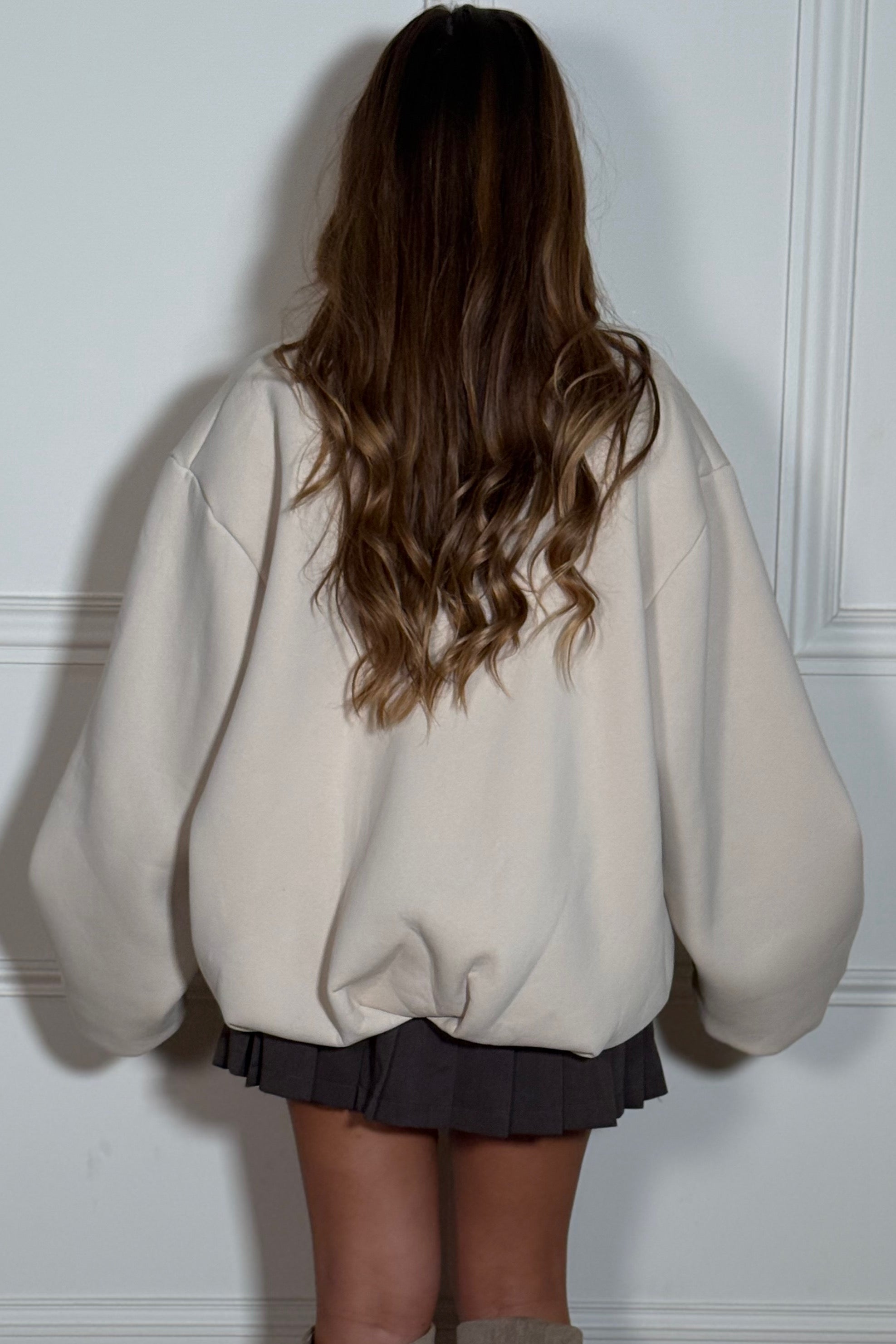Sweat Ballon Col Rond Femme - Confort et Style Moderne
