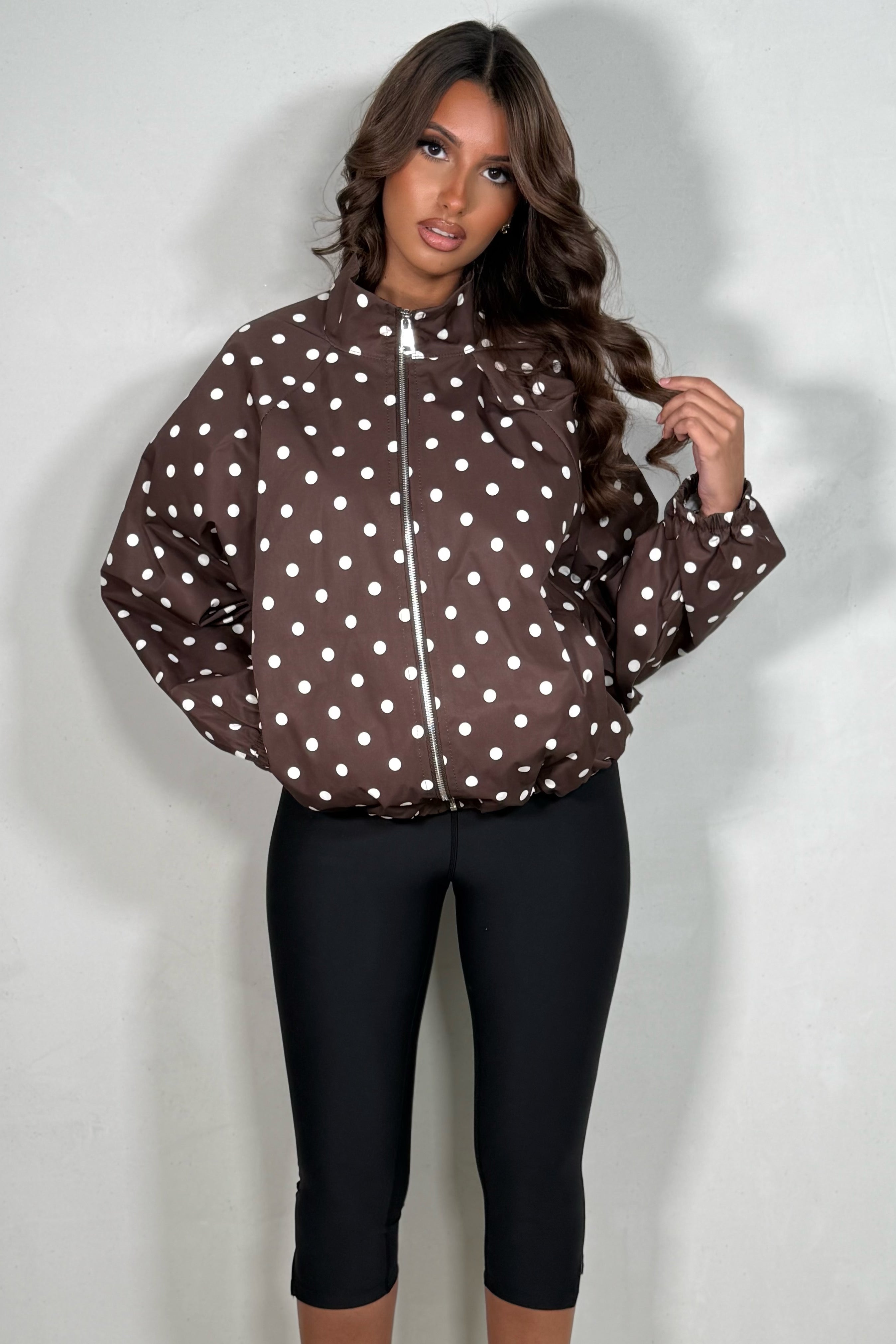 Veste Oversize à Pois Femme – Coupe Chauve-Souris