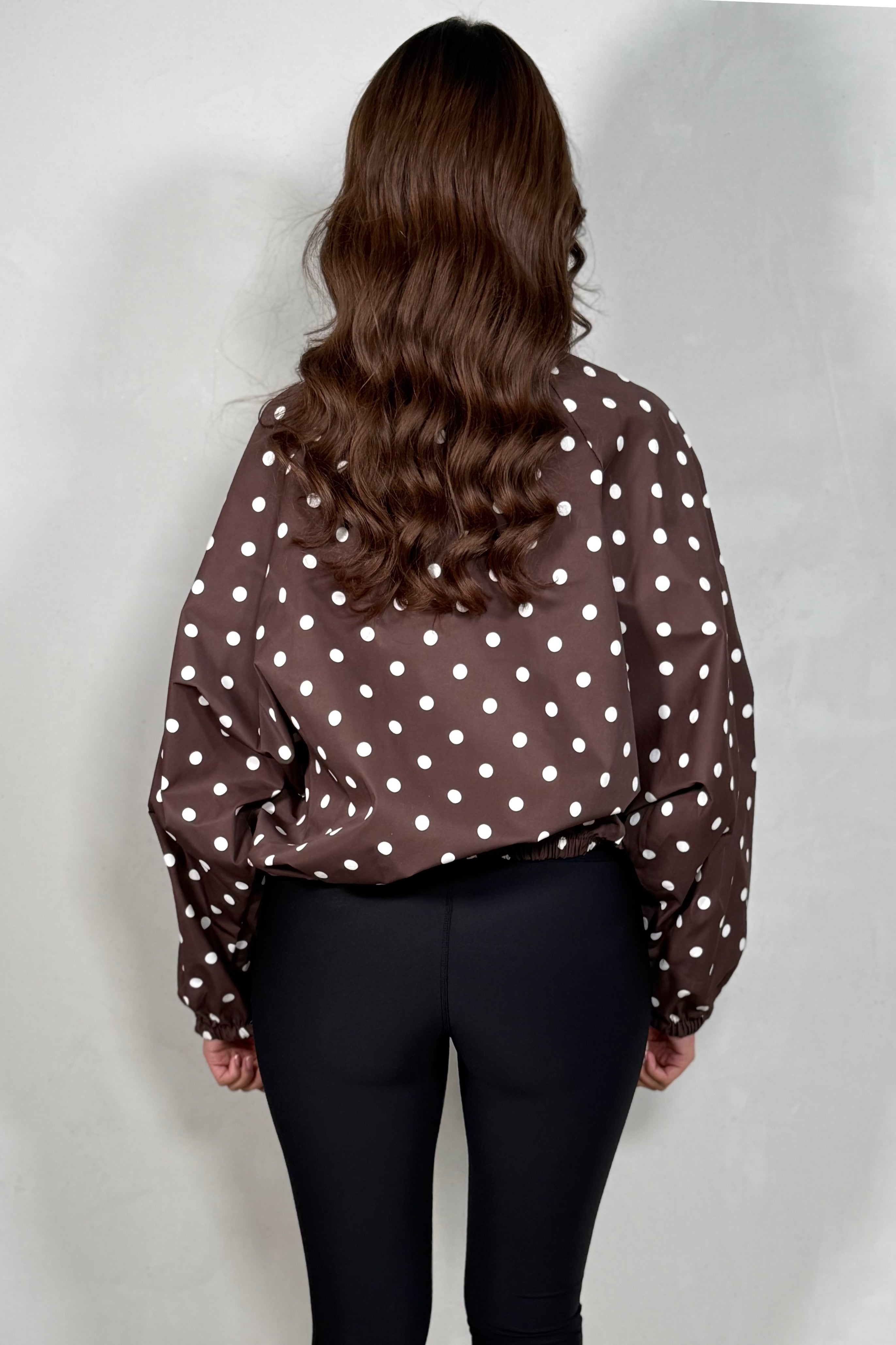Veste Oversize à Pois Femme – Coupe Chauve-Souris
