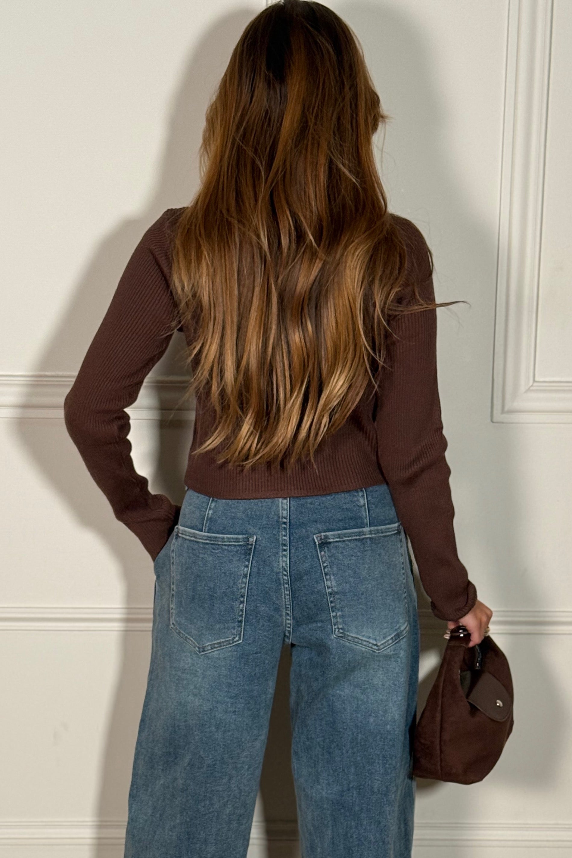 Pull Côtelé Encolure Zip Femme - Confort Moderne Tendance