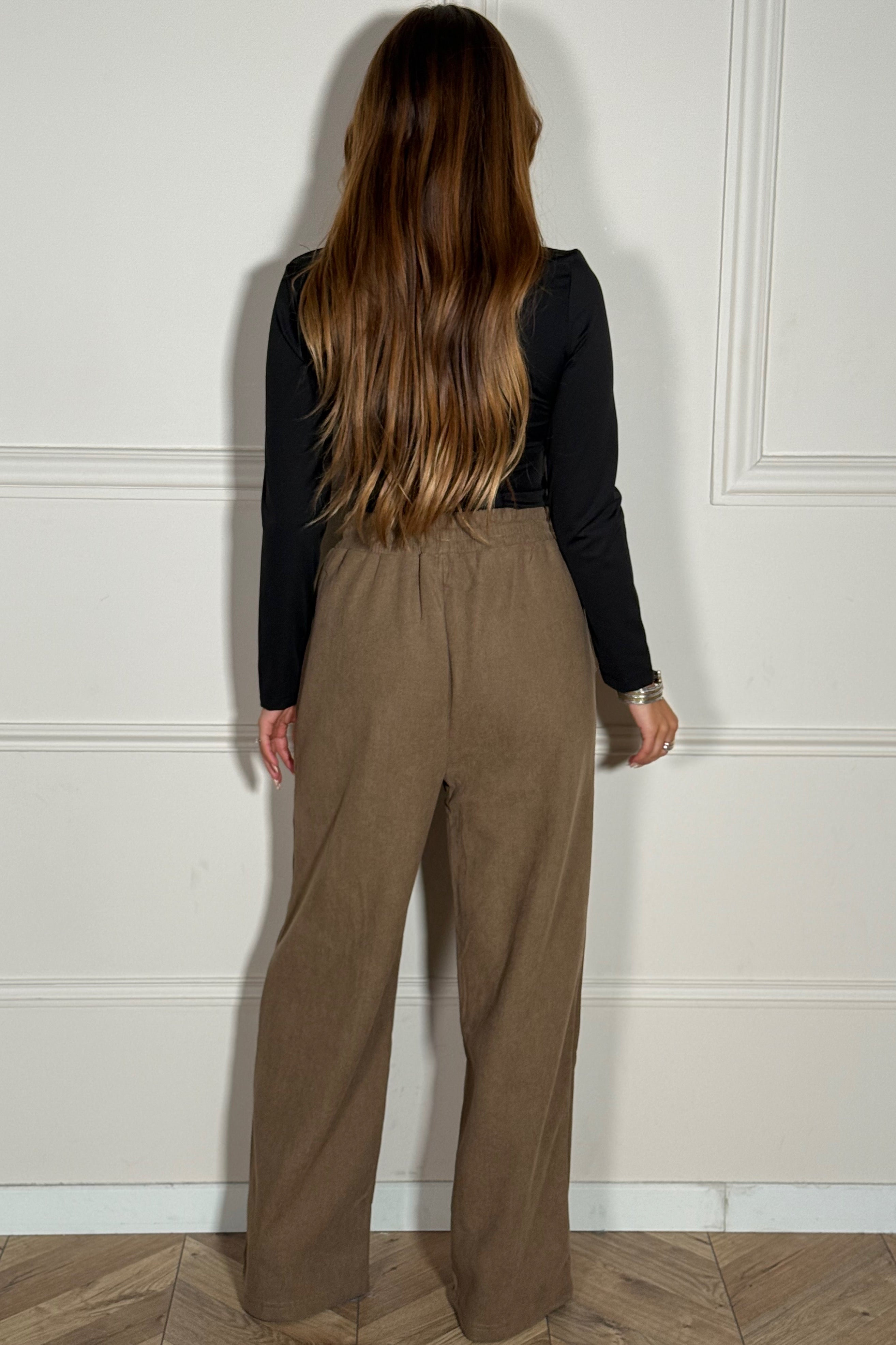 Jogging Femme Velours Côtelé - Coupe Droite Confort Premium