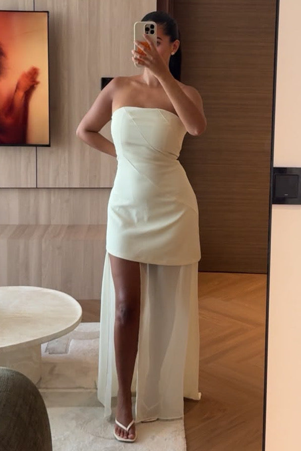 Robe Bustier Voile Fluide Femme